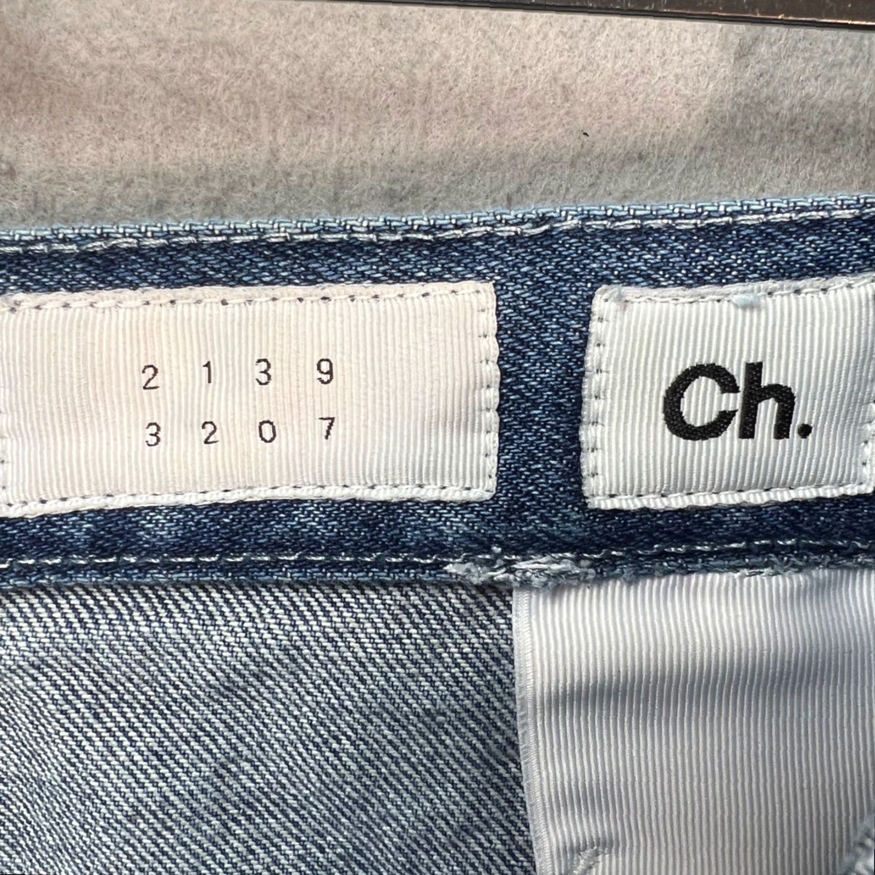 Denime Ch. Chapter Womens Jeans 28 Blue High-Waisted Denim Tapered Leg Frayed Hem 5-Pocket Style Crop Vintage No Size 28" / US 6 / IT 42 - 3 Thumbnail
