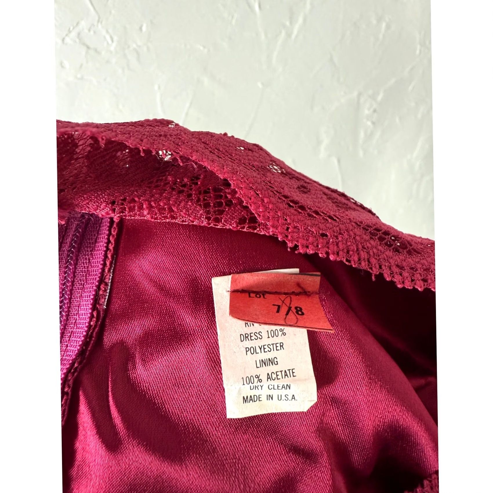 Vintage VINTAGE 70s Women's Dress Ball Gown Eveningwear Red XS Polyester 1970s Casual Unbranded Dress Girls Womens Size XS / US 0-2 / IT 36-38 - 7 Thumbnail