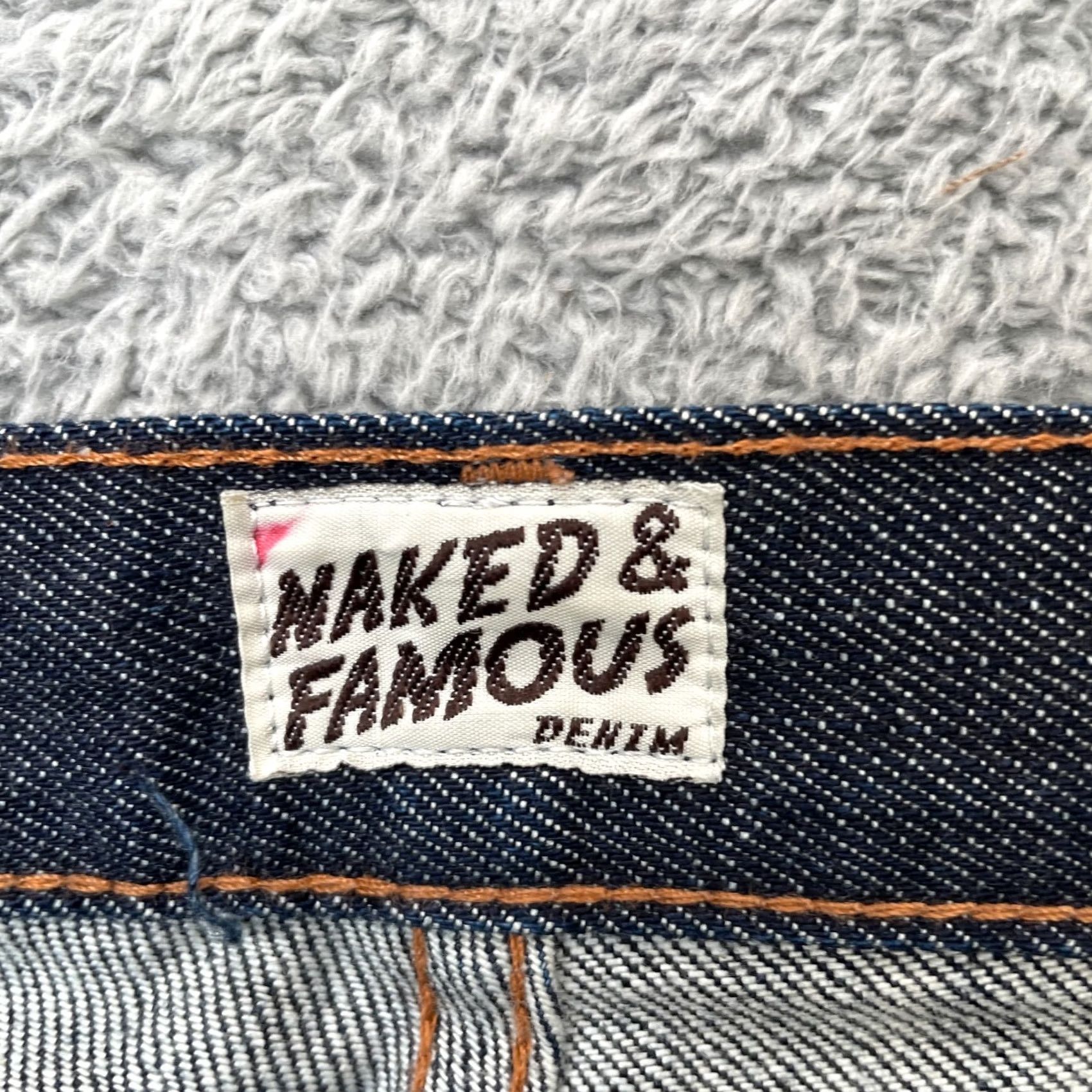 Vintage Naked & Famous Denim Jeans Mens 30x29 Blue Indigo Selvedge Skinny Denim Cotton Size US 30 / EU 46 - 3 Thumbnail