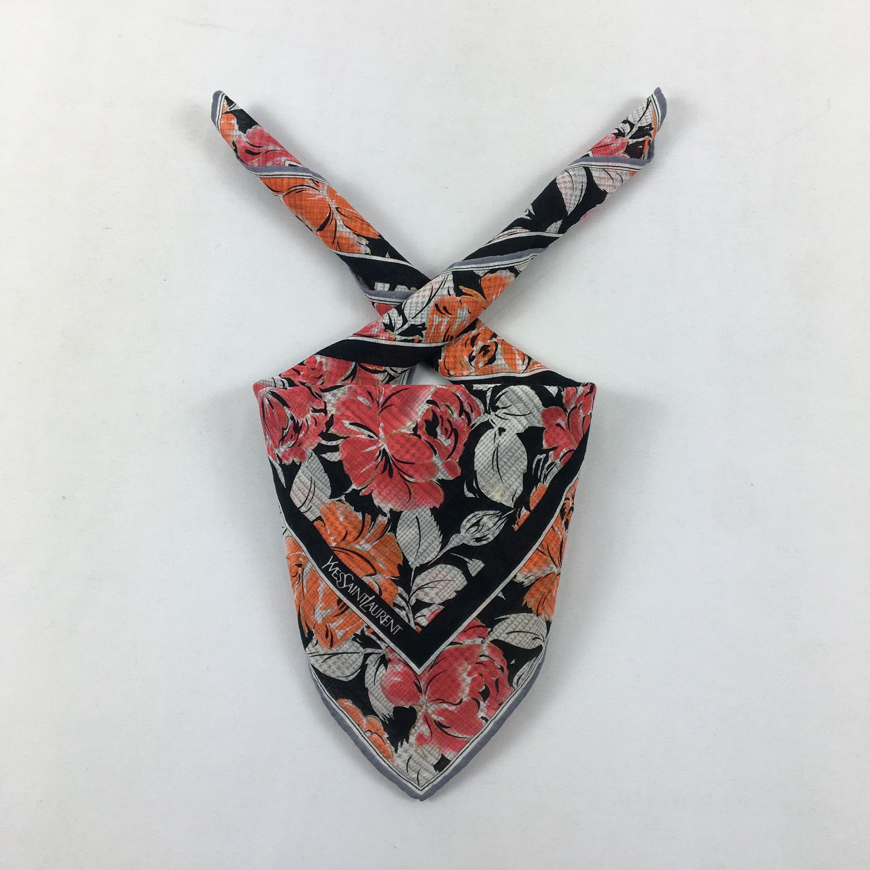 Japanese Brand Vintage Yves Saint Laurent Handkerchief Neckerchief Bandana Size ONE SIZE - 1 Thumbnail
