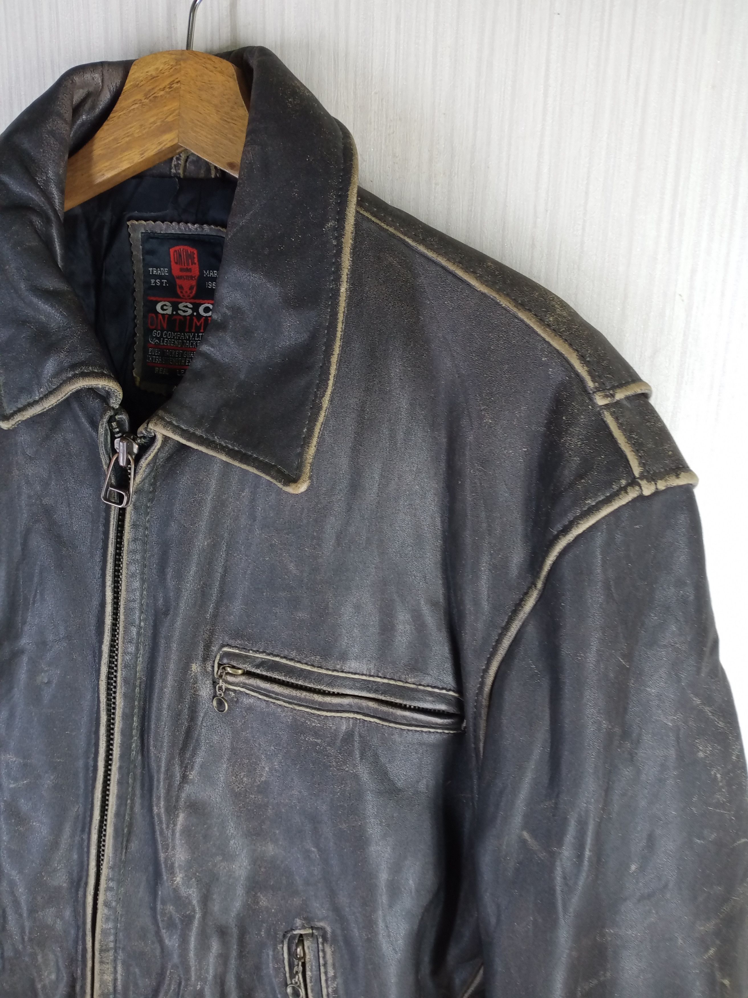 Genuine Leather Vintage G.S.C Ontime Road Masters Genuine Leather Jacket Size US M / EU 48-50 / 2 - 11 Thumbnail
