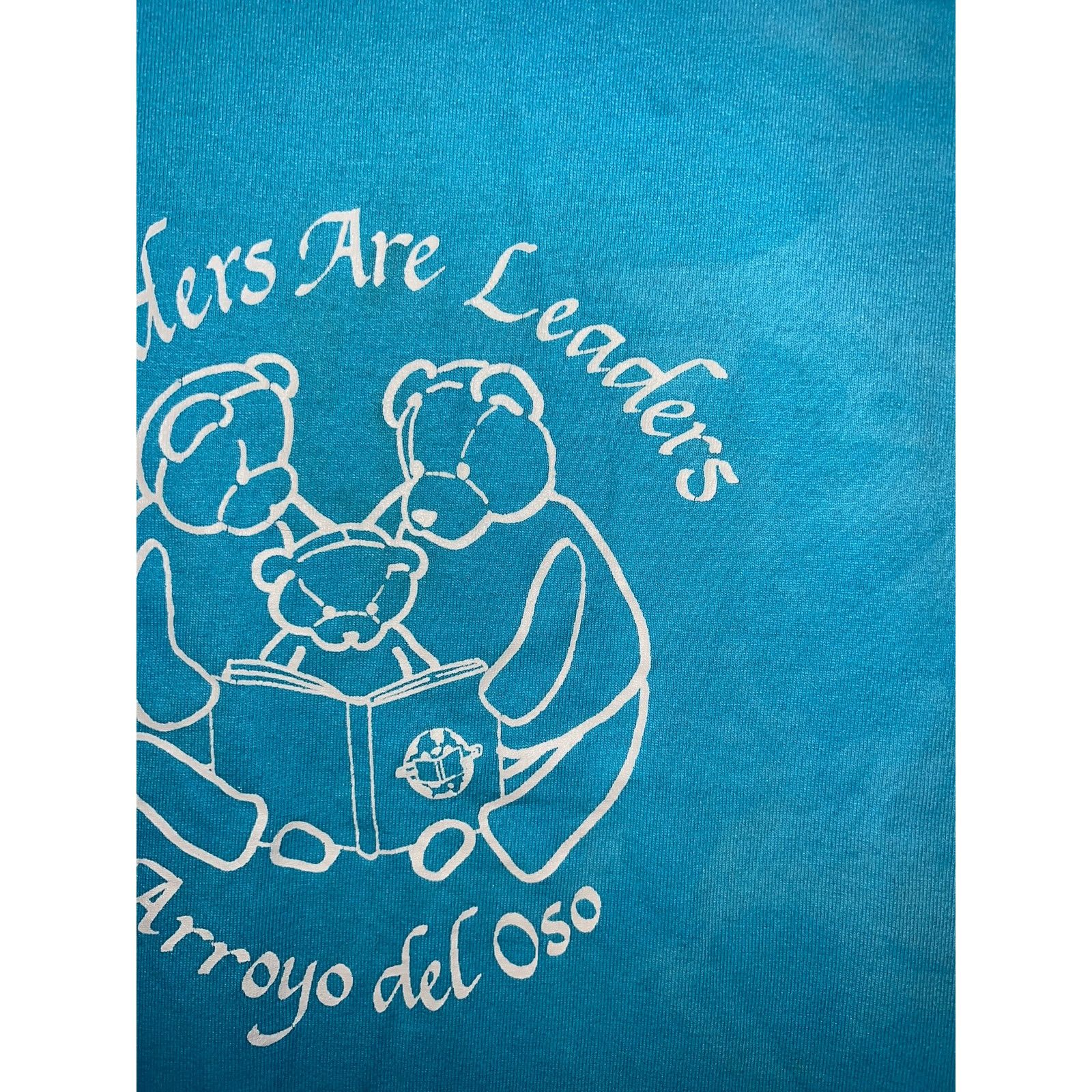 Fruit Of The Loom Vintage Book Shirt Readers Are Leaders Arroyo Del Oso Bear S Size US S / EU 44-46 / 1 - 3 Thumbnail