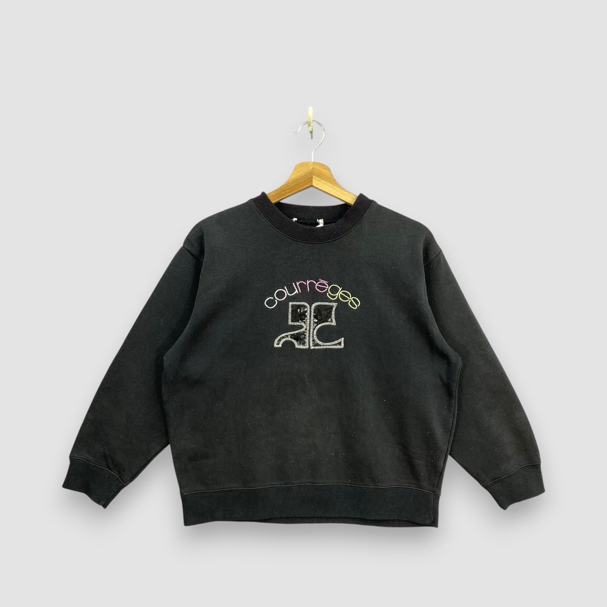 Courreges Vintage Y2K Courreges Paris Sweatshirt Embroidered Jumper Size M / US 6-8 / IT 42-44 - 1 Thumbnail