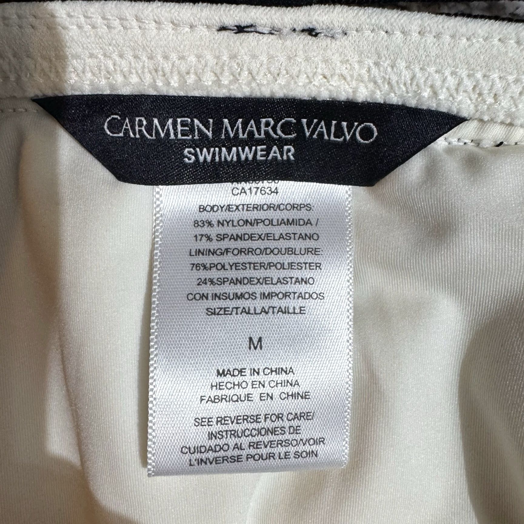 Vintage Carmen Marc Valvo Bikini Bottom M Women Ivory Designer Luxury Resort Minimalist Size 32" / US 10 / IT 46 - 6 Thumbnail