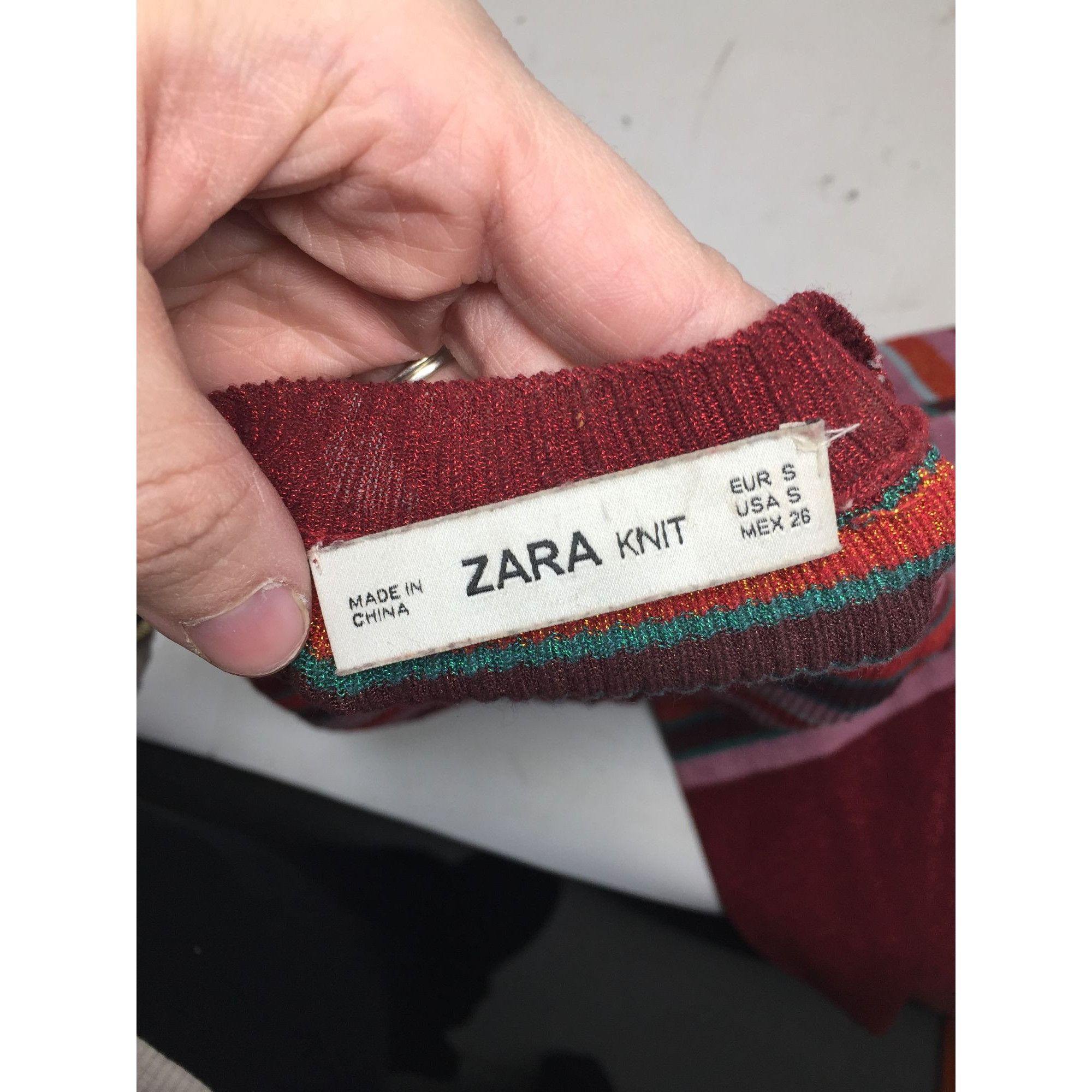 Zara ZARA KNIT SIZE SMALL WOMENS LONG SLEEVE STRIPED SHIRT/CARDIG Size S / US 4 / IT 40 - 3 Thumbnail