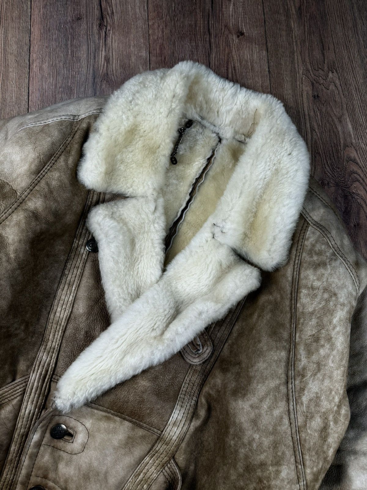 Other Vintage Italian Shearling Leather Jacket Size 50 Brown Size US M / EU 48-50 / 2 - 4 Thumbnail