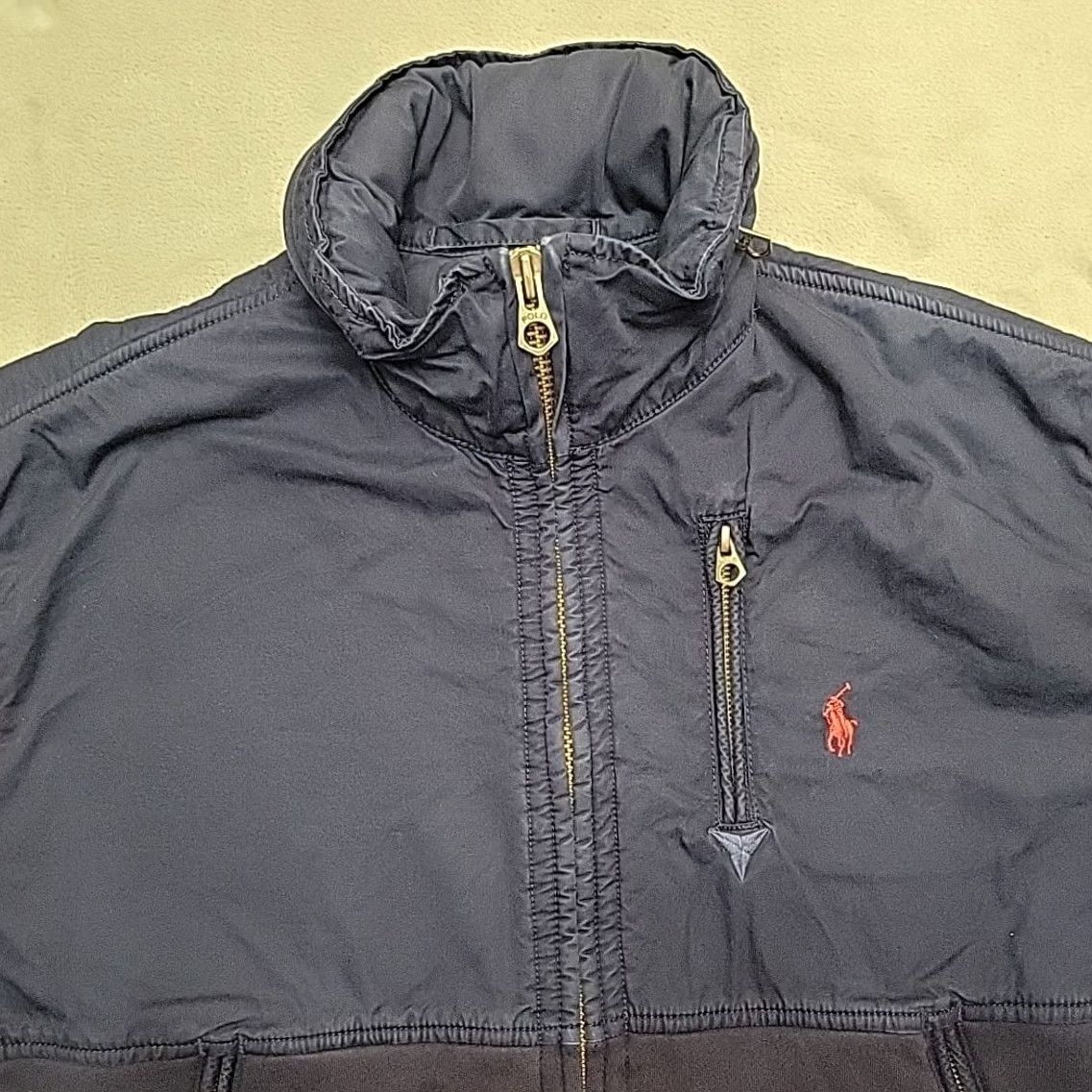 Polo Ralph Lauren Polo Ralph Lauren Jacket Mens L Navy Hooded Full Zip Hybrid Fleece Hoodie Size US L / EU 52-54 / 3 - 4 Thumbnail