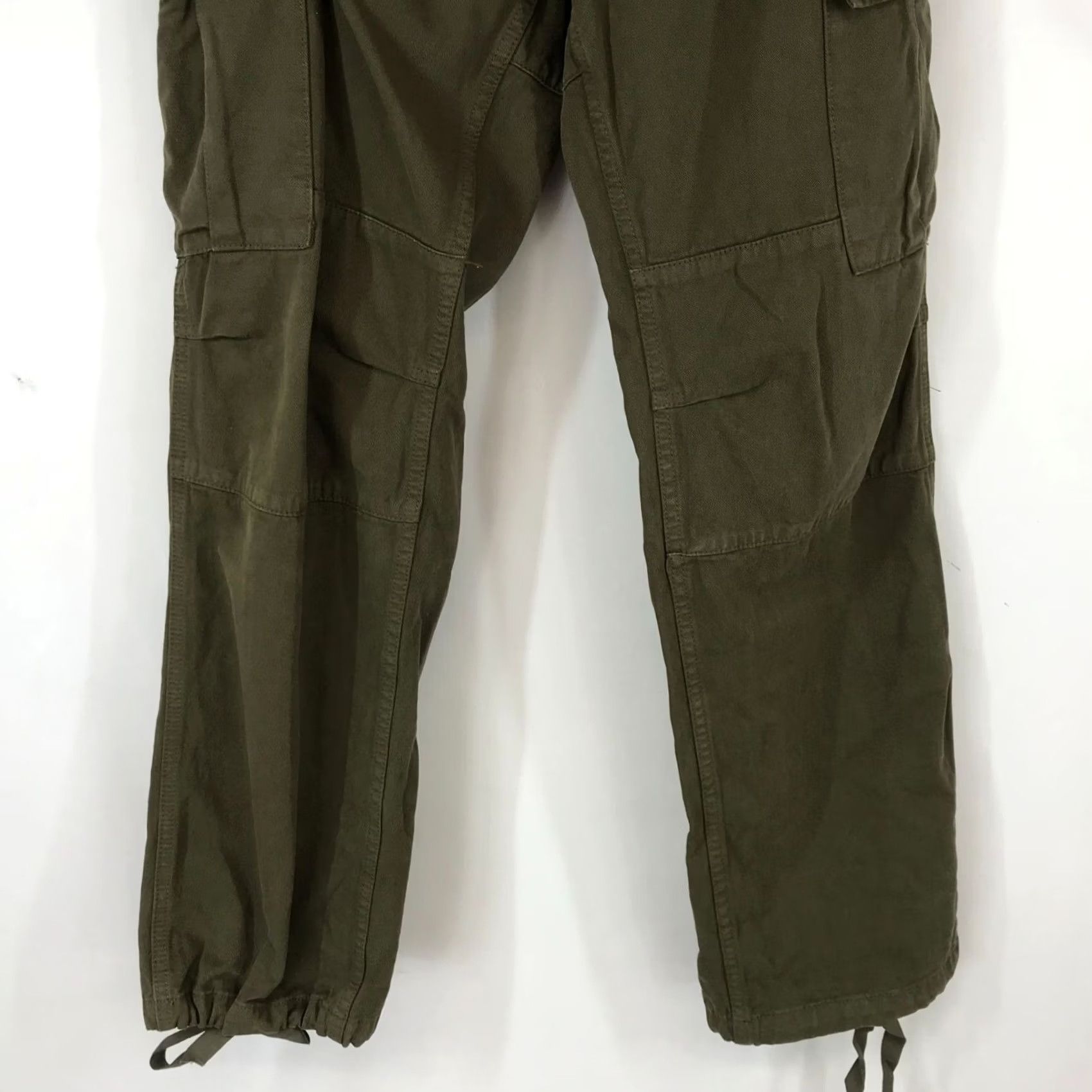 Olive J. GALT WOMEN'S PANTS Cargo Olive 100% Cotton M Size OLIVE Women Cargo Pants Size 32" / US 10 / IT 46 - 3 Thumbnail