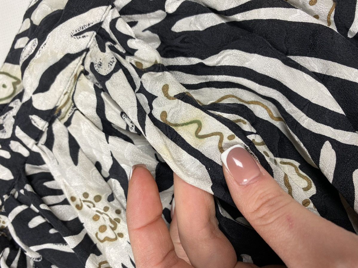 Dior × Vintage Christian Dior Coordonnes Floral Pattern Pleated Silk Skirt Size 30" / US 8 / IT 44 - 10 Thumbnail