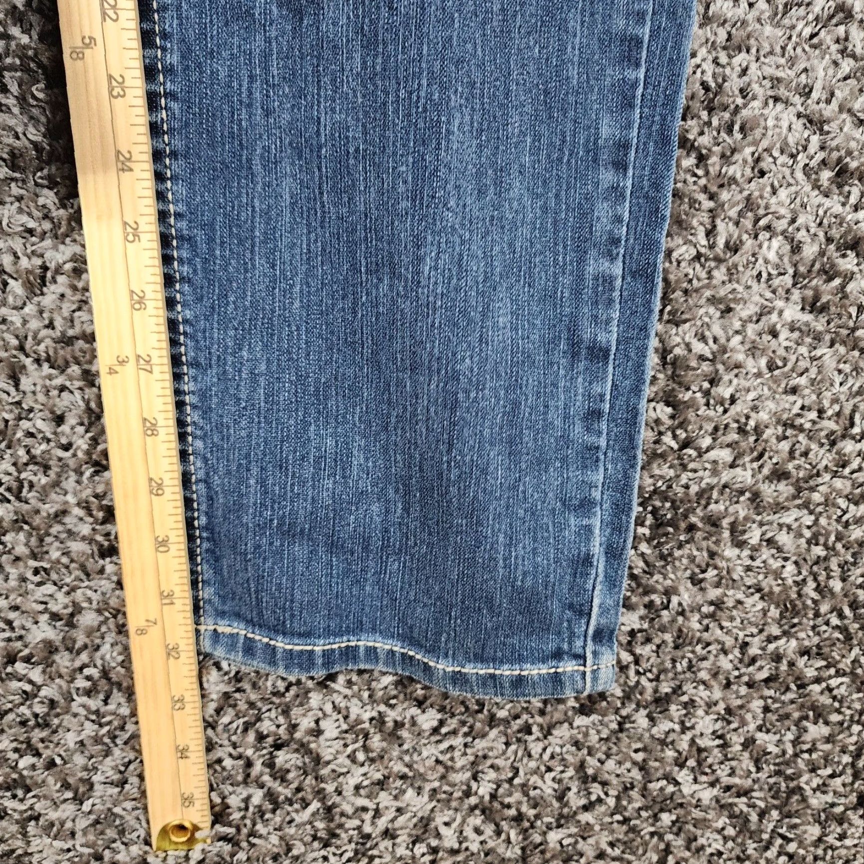 Y/Project PROJECT Plus Size 20 Womens Distressed Heavy Stitch Relaxed Straight Leg Blue Jeans Size 42" / US 20 - 5 Thumbnail
