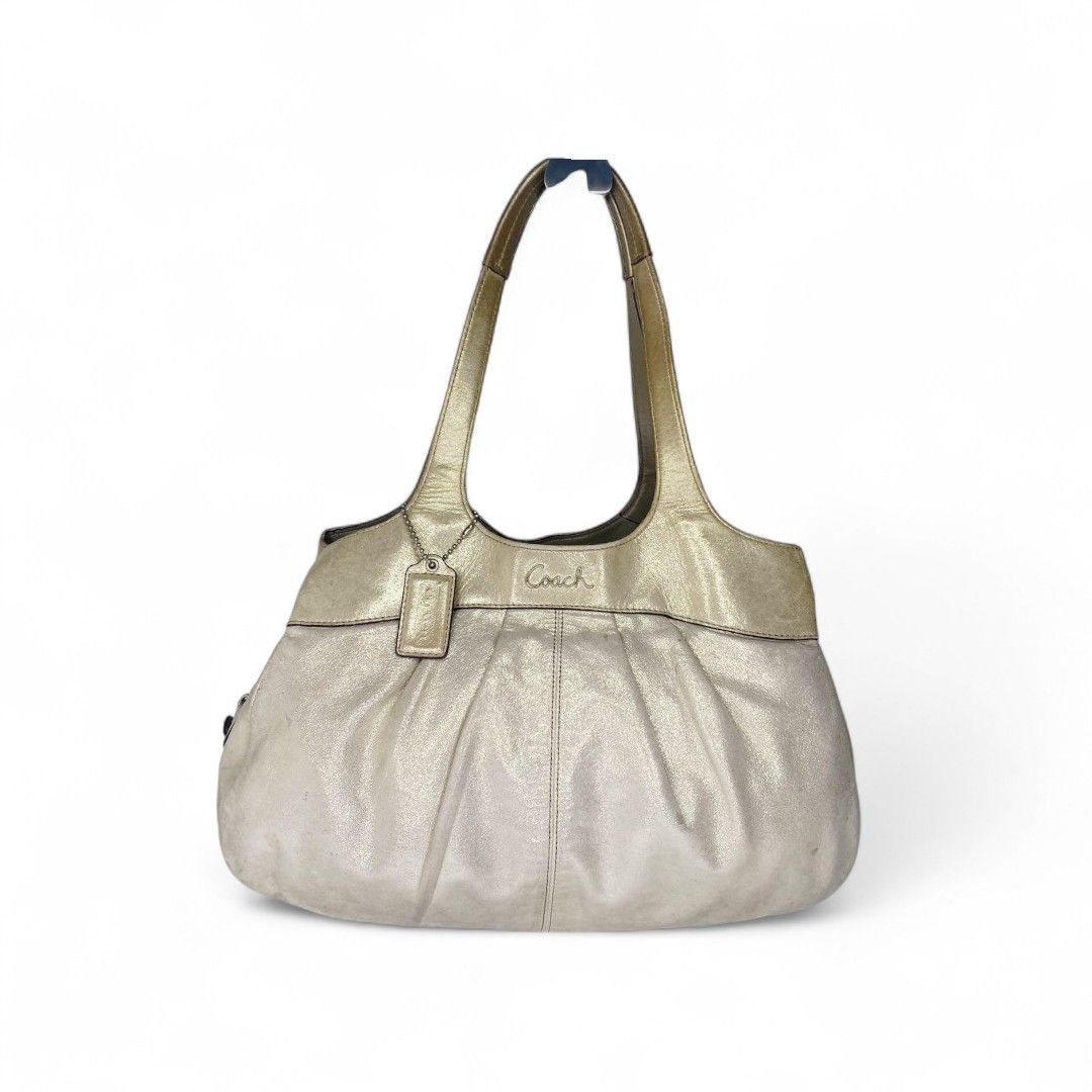 Coach Coach - Leather Handbag Shoulder Bag Beige Creme Vintage Size ONE SIZE - 1 Thumbnail