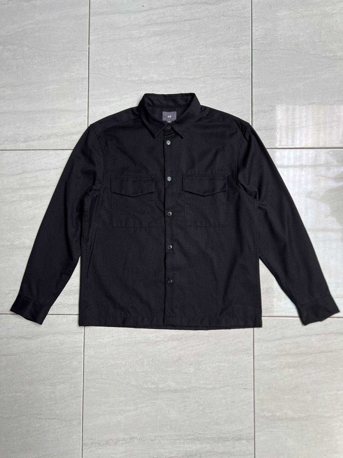 H&M H&M Black Pocket Boxy Oversize Black Outer Shirt Size US M / EU 48-50 / 2 - 6 Thumbnail