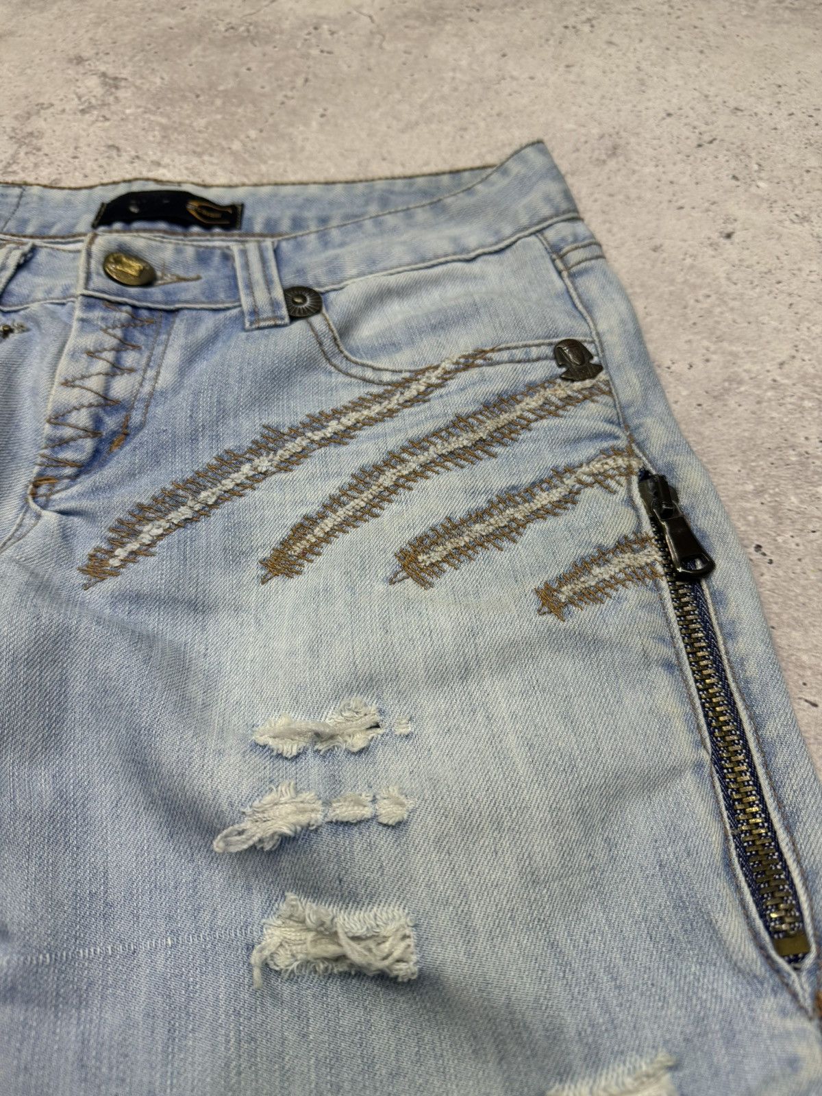 Just Cavalli Vintage 00s Distressed Y2K Just Cavalli Jeans Size 29" - 6 Thumbnail