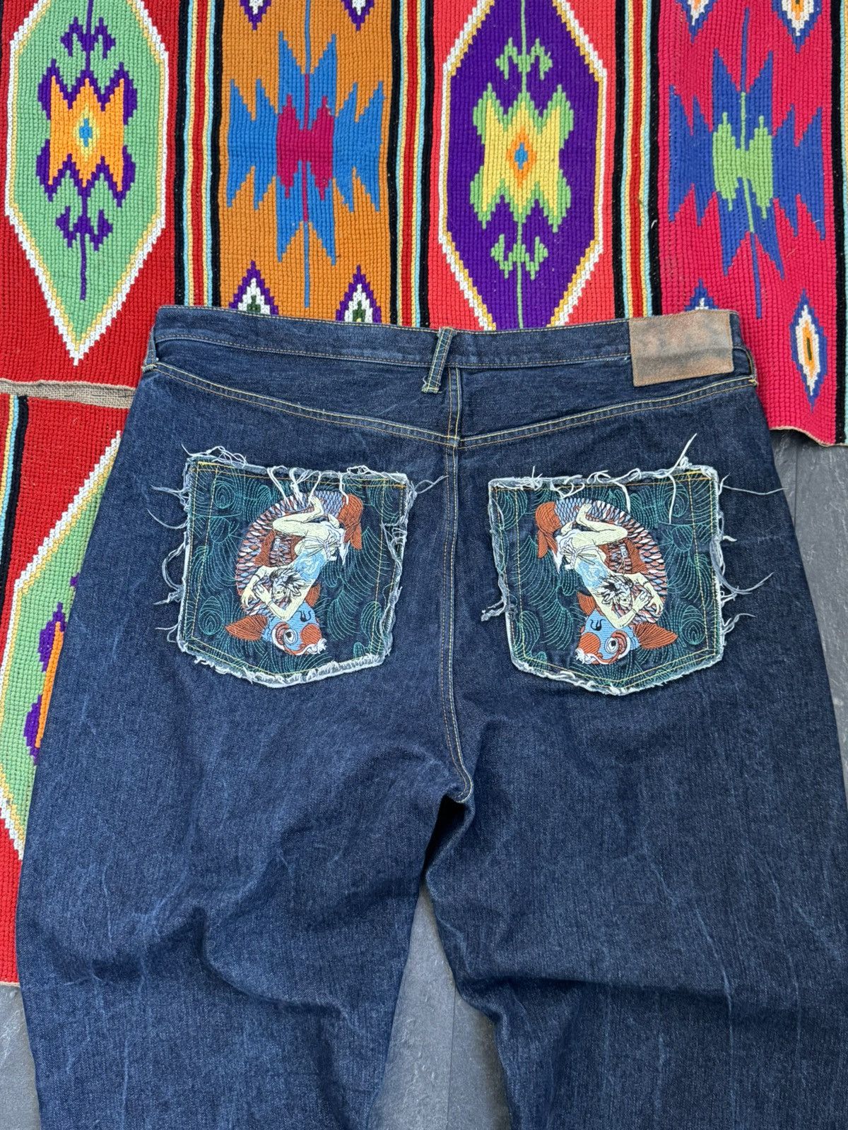 Red Monkey Red Monkey Company Embroidery Pocket Japan Denim Size US 40 / EU 56 - 3 Thumbnail
