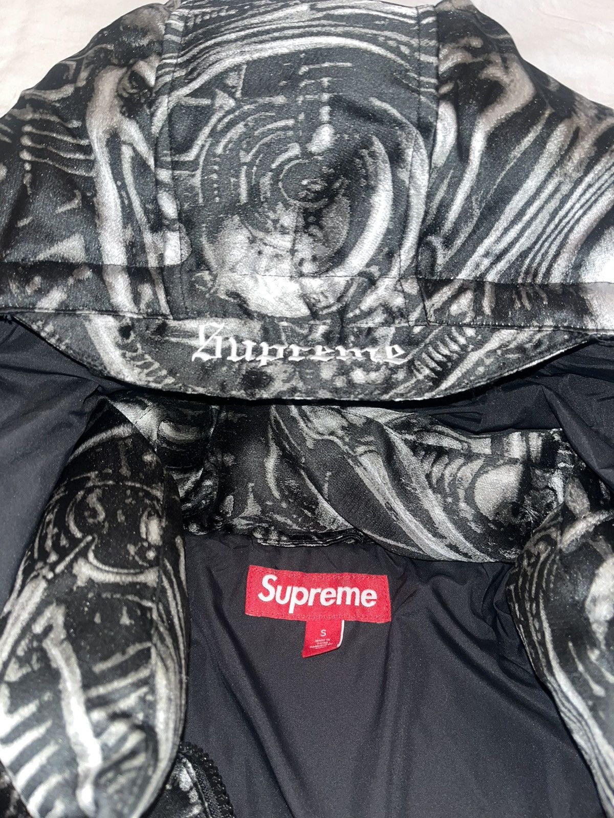 Supreme Supreme X H.R. Giger jacquard down puffer jacket | Grailed