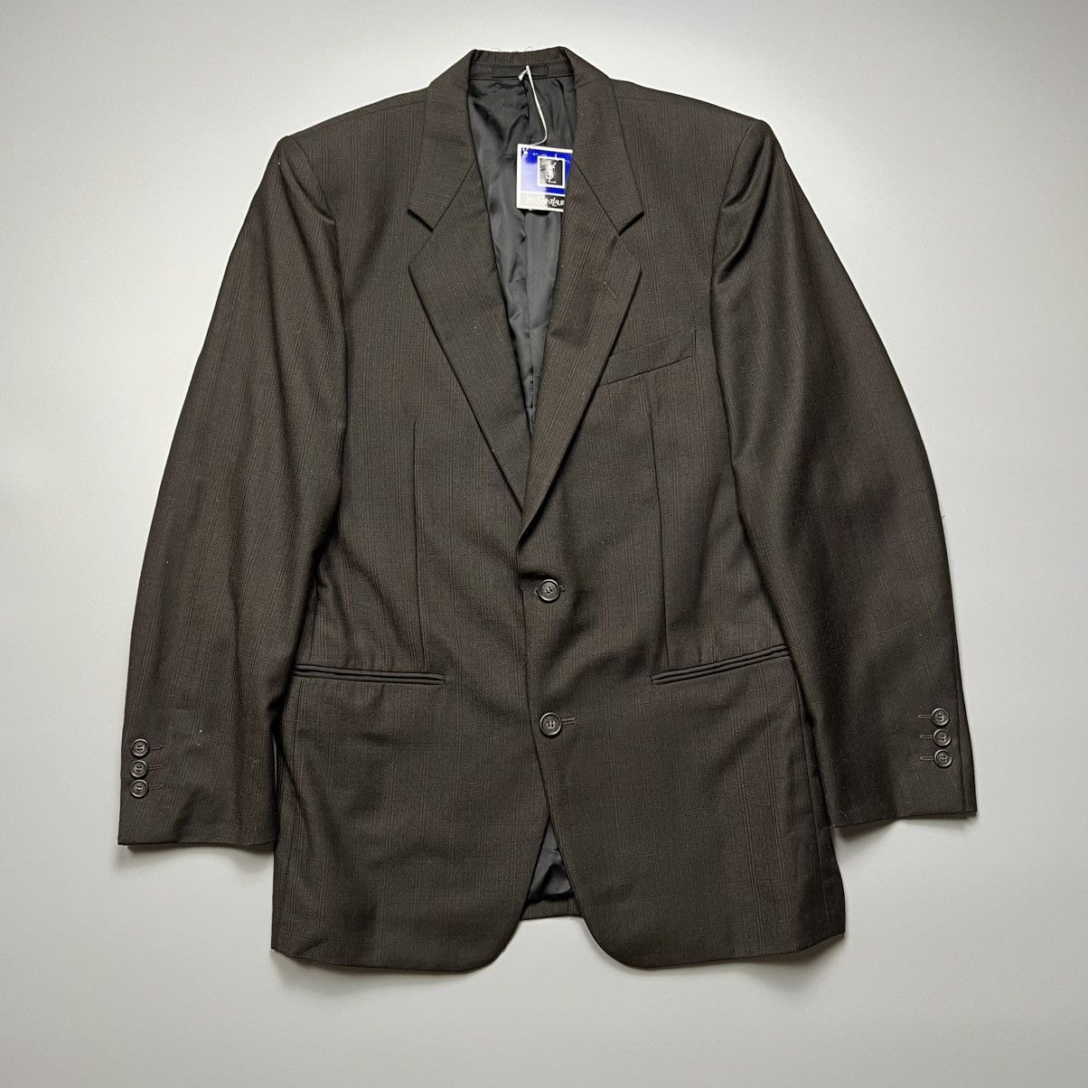 Yves Saint Laurent Yves Saint Laurent - Brown Pinstripes Wool Blazer Size 48S - 1 Thumbnail