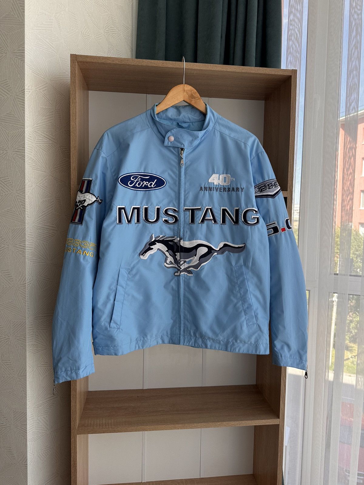 Vintage Ford Mustang GTurbo Racing Bomber Jacket