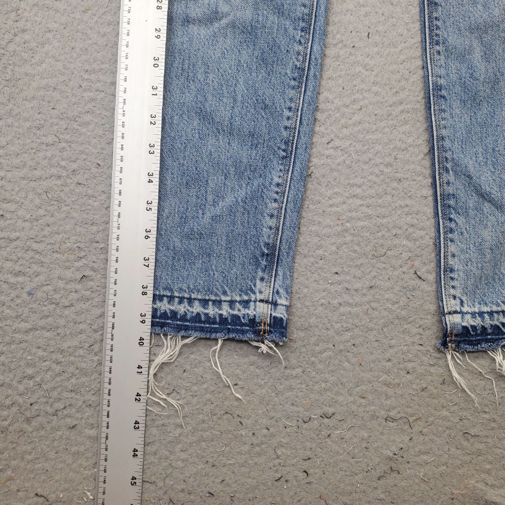 Hudson Hudson Jeans Womens 24 Blue Denim Distressed High Waist Boyfriend Jeans Size 42" / US 20 - 3 Thumbnail