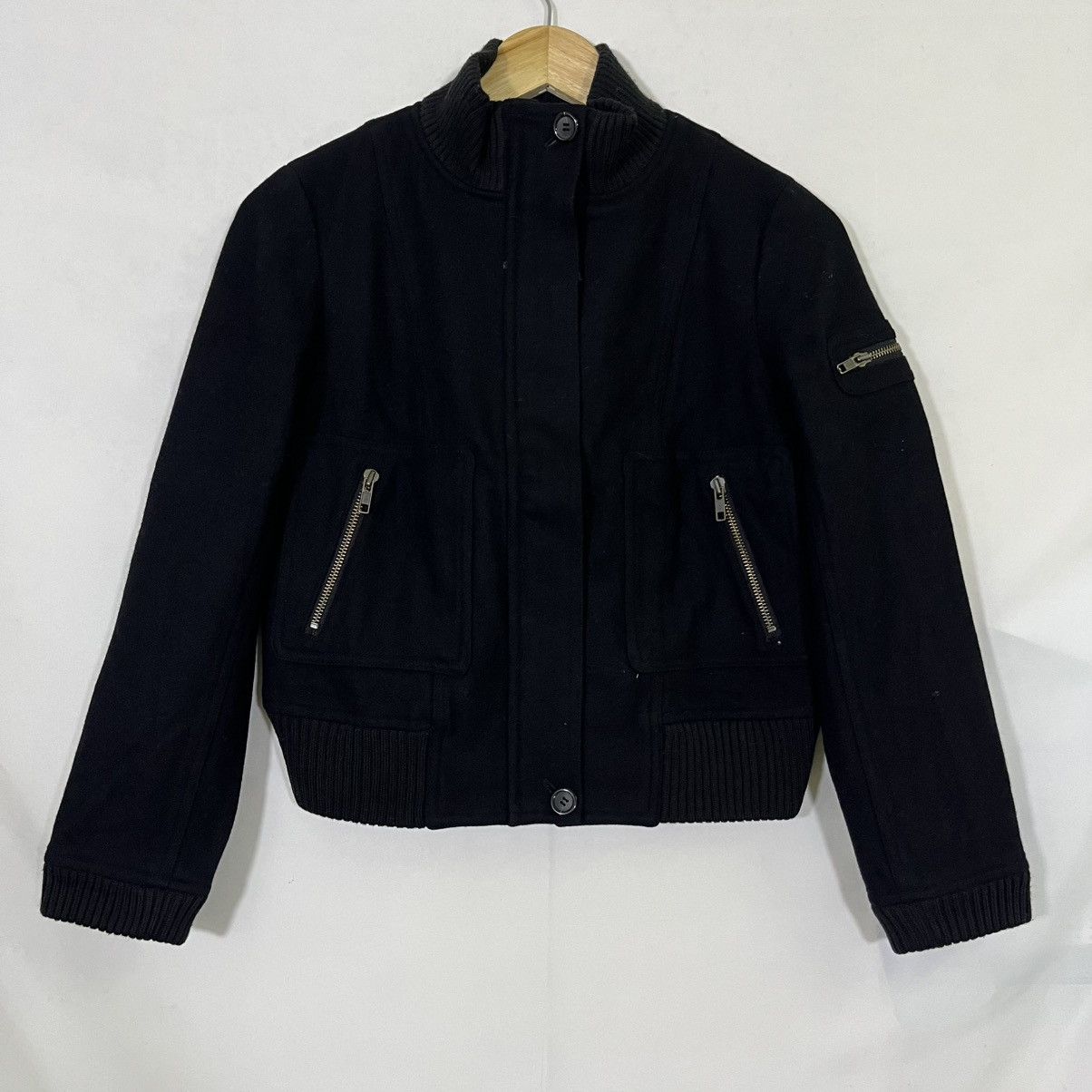 If Six Was Nine EMIT OF ENERGY RAY BEAMS WOOL WORKER STYLE BOMBER JACKET Size S / US 4 / IT 40 - 1 Thumbnail