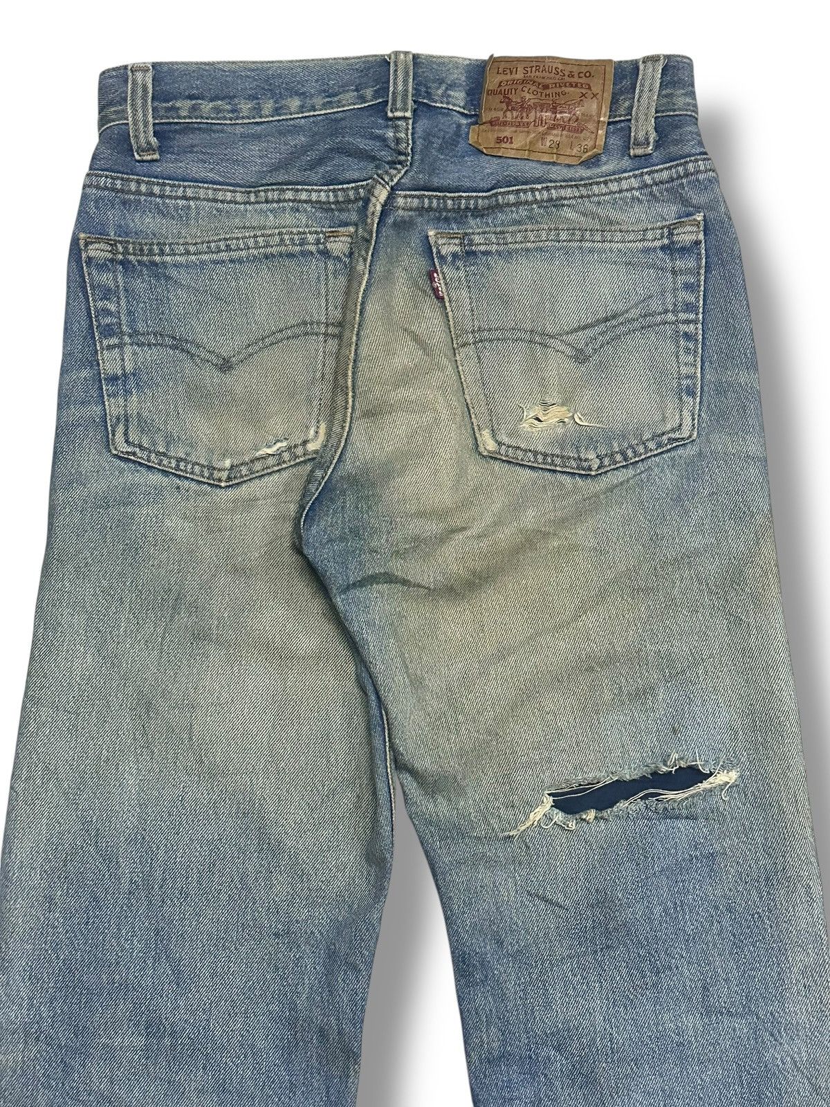 Levi's Levis 501 Vintage Distressed Straight Loose Mudwash Size US 28 / EU 44 - 6 Thumbnail