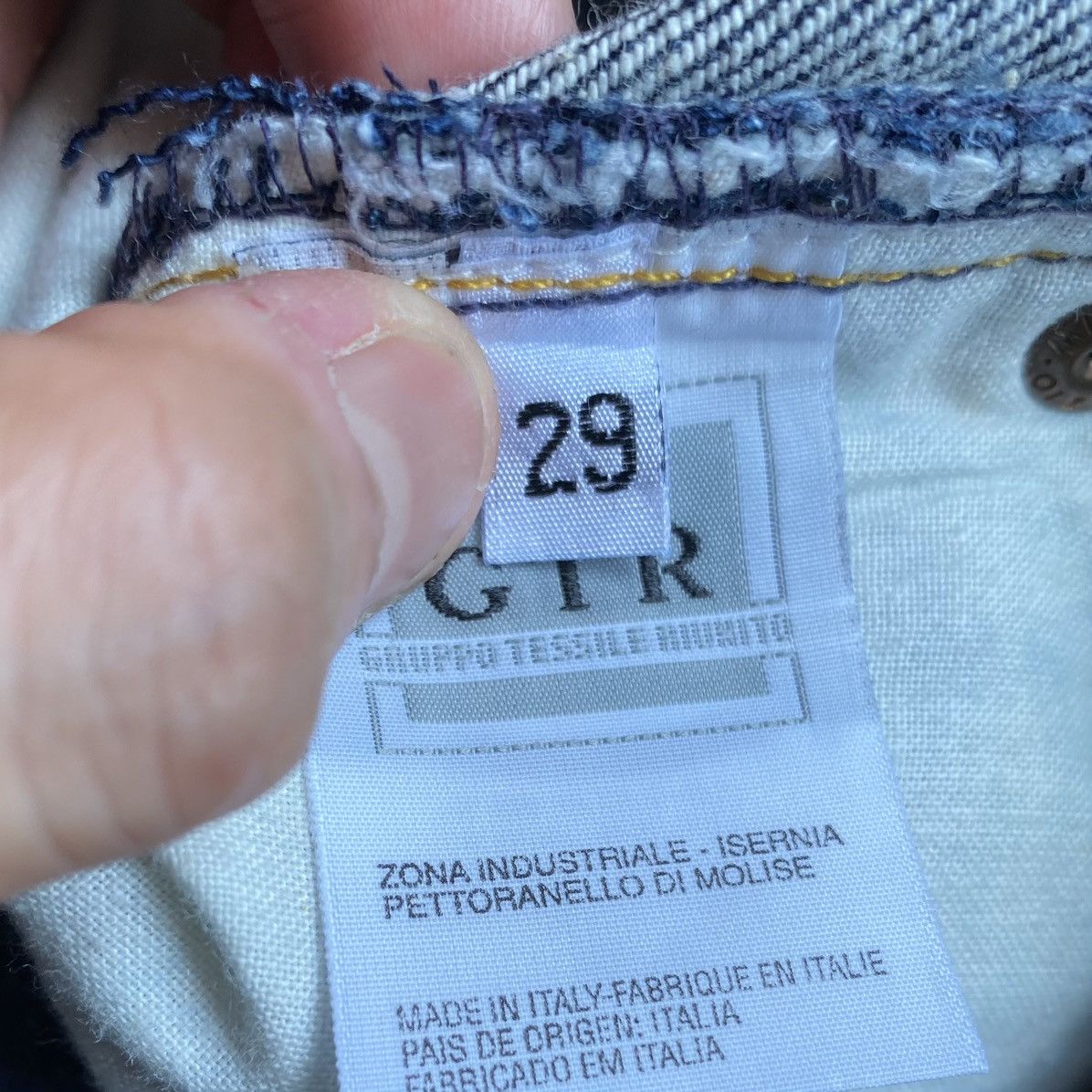 Helmut Lang Archive 1997 Raw Blue Back Leg Pockets Jeans Size US 29 - 8 Thumbnail