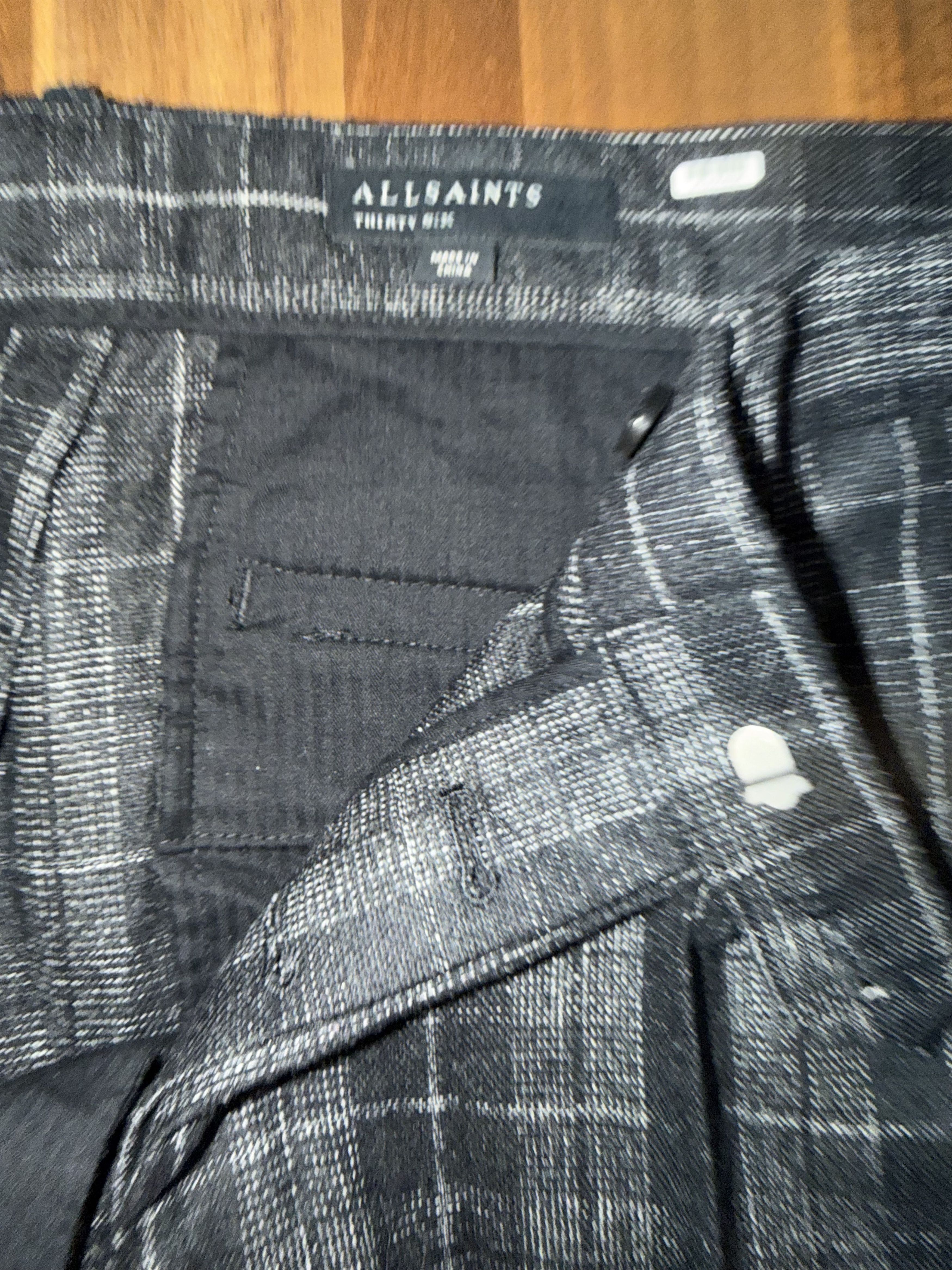 Allsaints AllSaints Harvey Trouser — Charcoal Windowpane Size US 36 / EU 52 - 2 Thumbnail