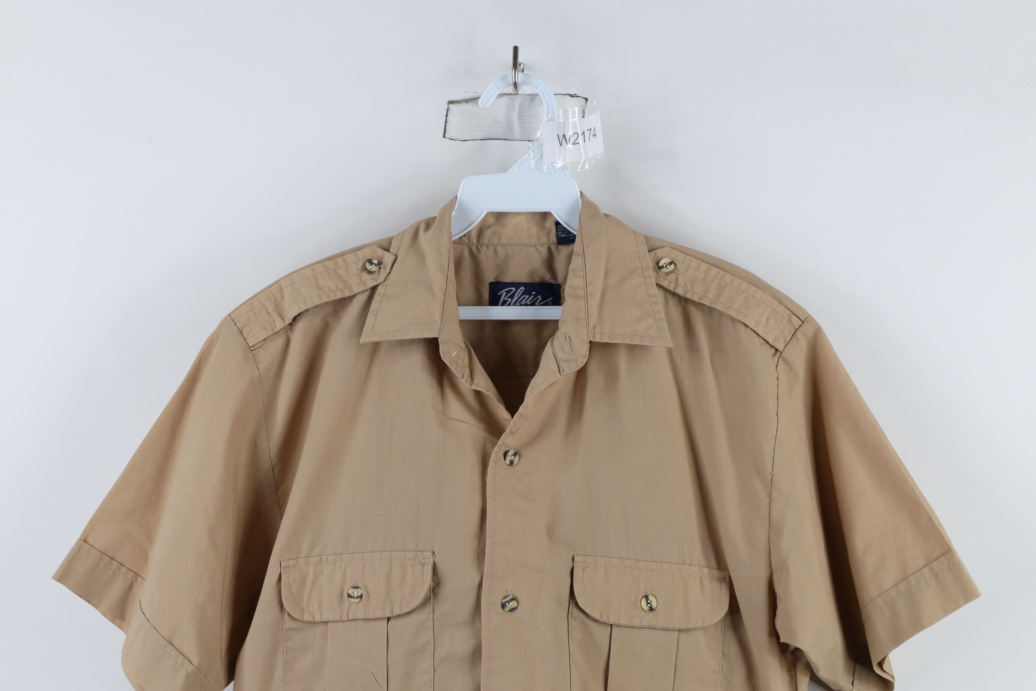 Vintage Vintage 90s Streetwear Military Safari Bush Button Shirt Size US S / EU 44-46 / 1 - 2 Thumbnail