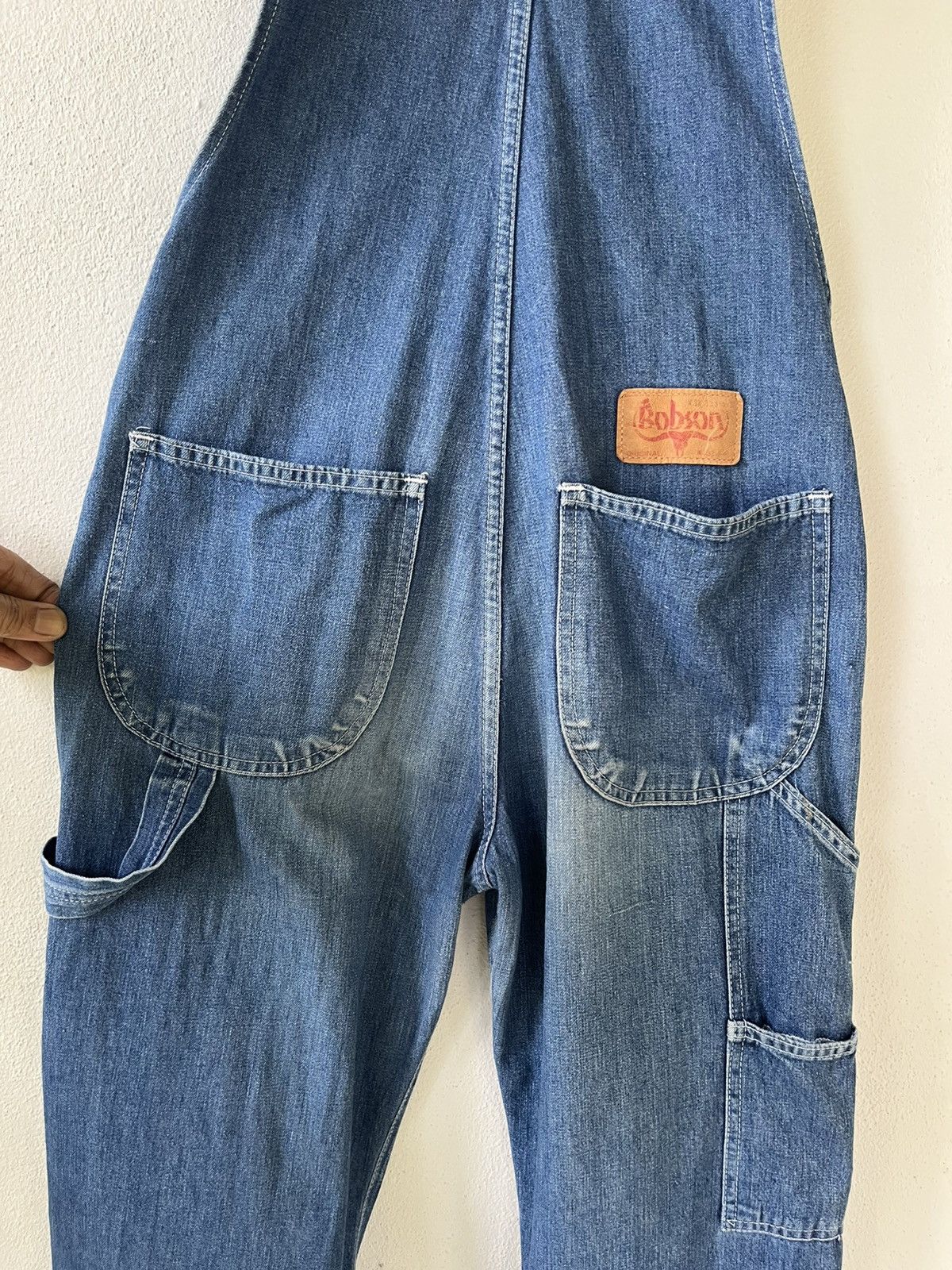 Vintage vintage BOBSON Denim Overalls/ Dungarees Size US 33 - 13 Thumbnail