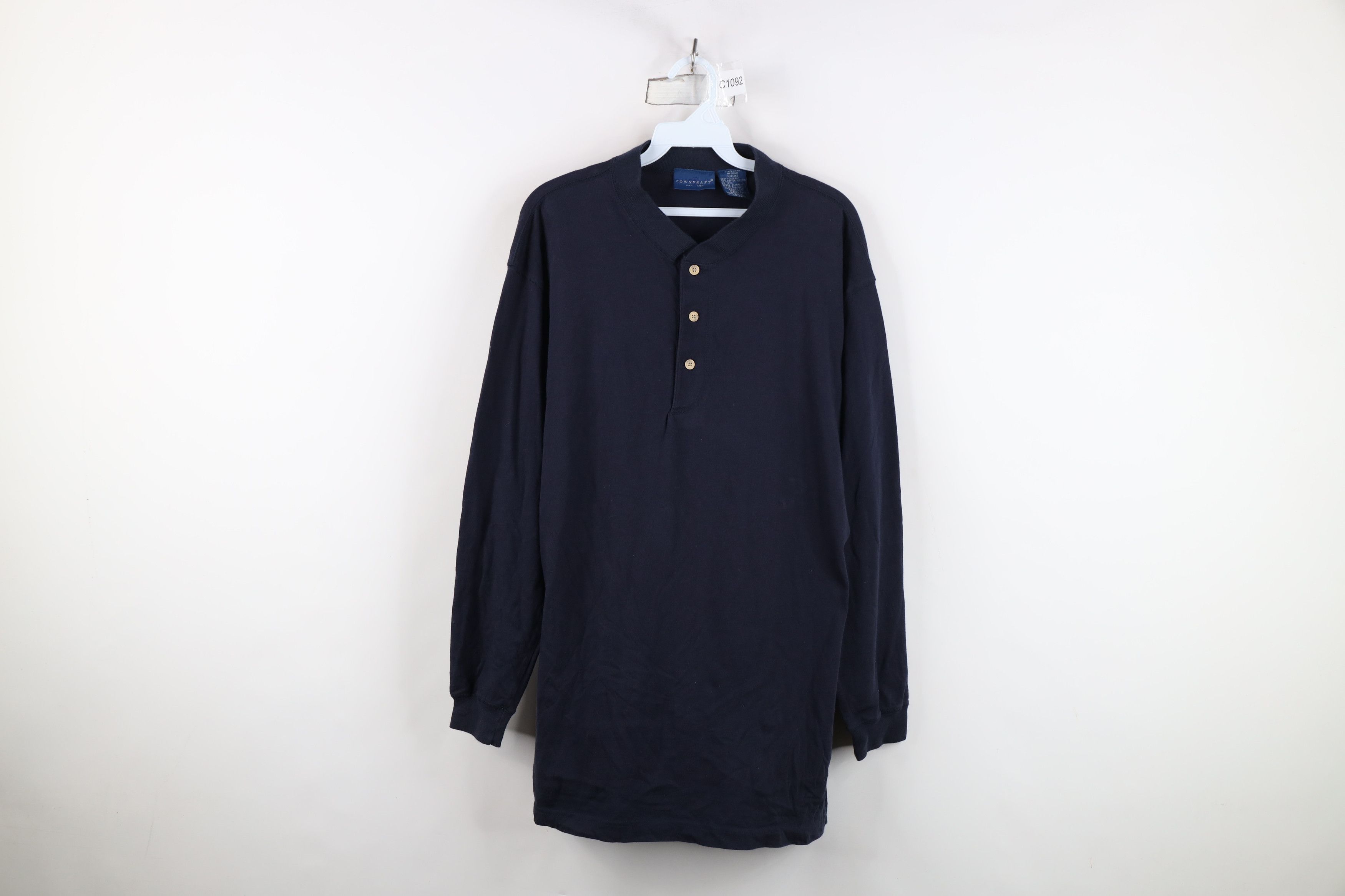 Vintage Vintage 90s Streetwear Cotton Long Sleeve Henley T-Shirt Size US M / EU 48-50 / 2 - 1 Thumbnail