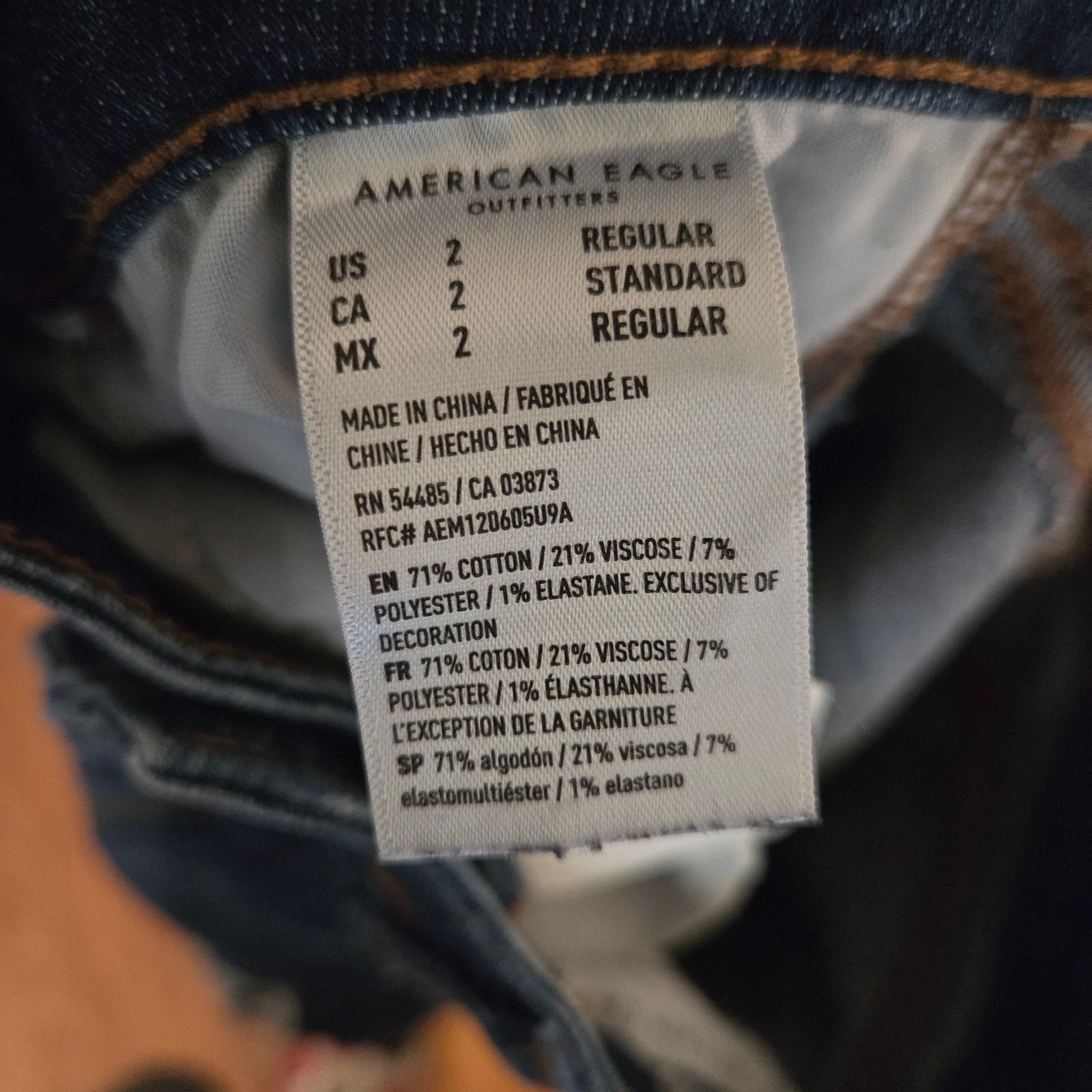 American Eagle Outfitters American Eagle Navy Blue Distressed Jeans - Size 2 Size 26" / US 2 / IT 38 - 7 Thumbnail