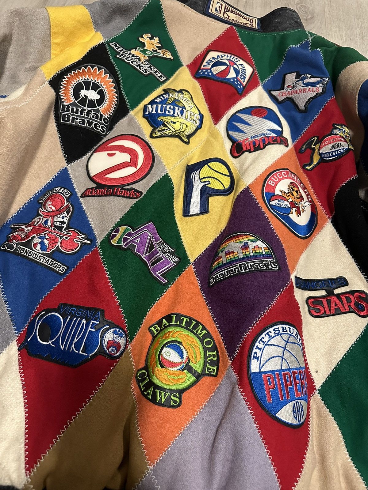 Jeff Hamilton Jeff Hamilton NBA Hardwood ClassicsTeam Patchwork Jacket 6XL Size US XXL / EU 58 / 5 - 8 Thumbnail