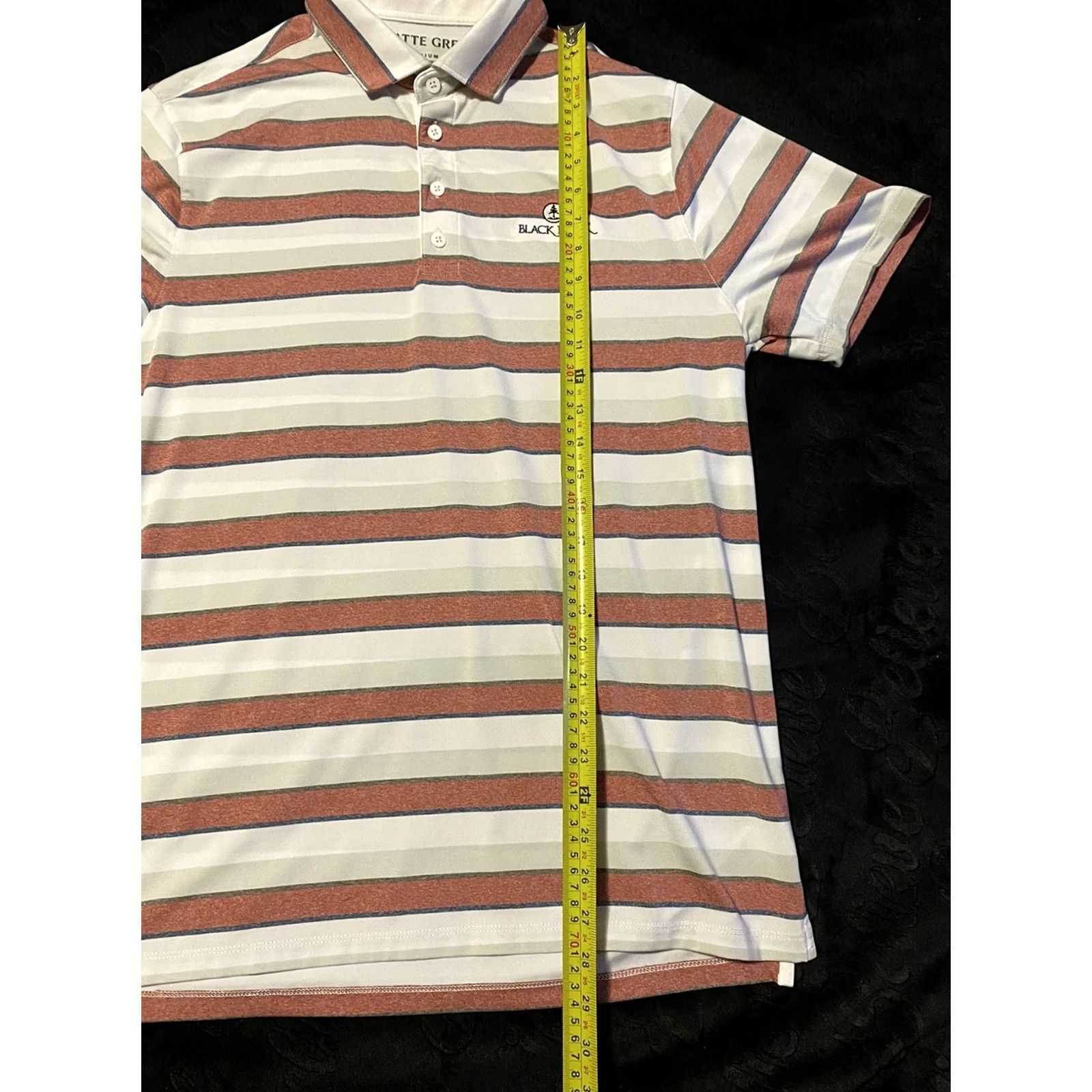 Vintage Matte Grey Polo Shirt Mens Medium “Black Rock” Striped Golf Short Sleeve Polo Short Sleeve Casual Shirt Mens Size US M / EU 48-50 / 2 - 5 Thumbnail