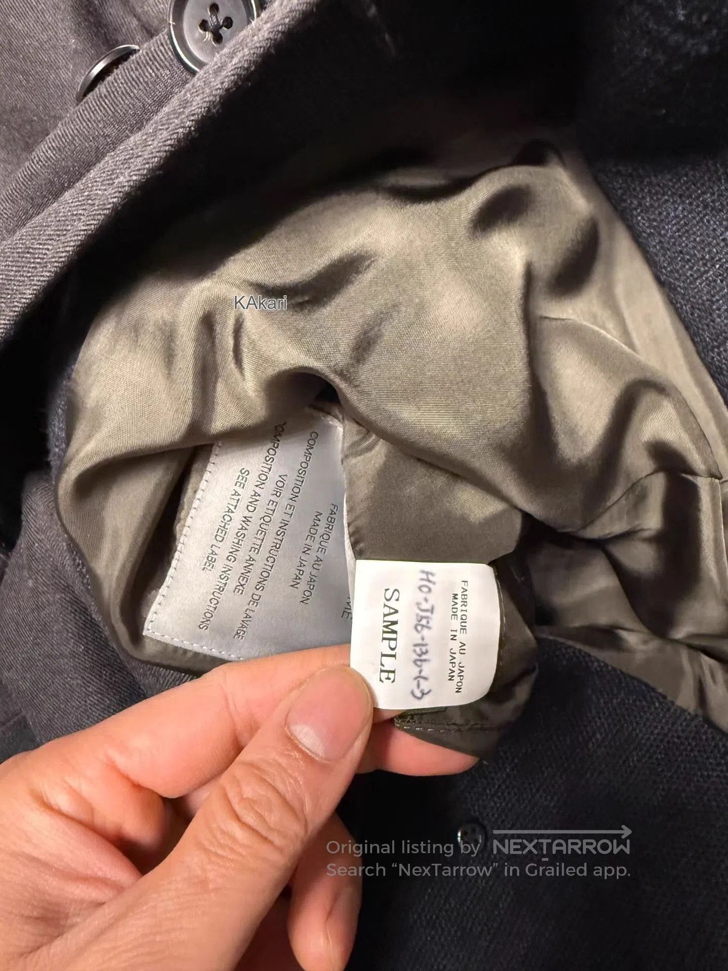 Yohji Yamamoto Gray Long Button. Size US L / EU 52-54 / 3 - 5 Thumbnail