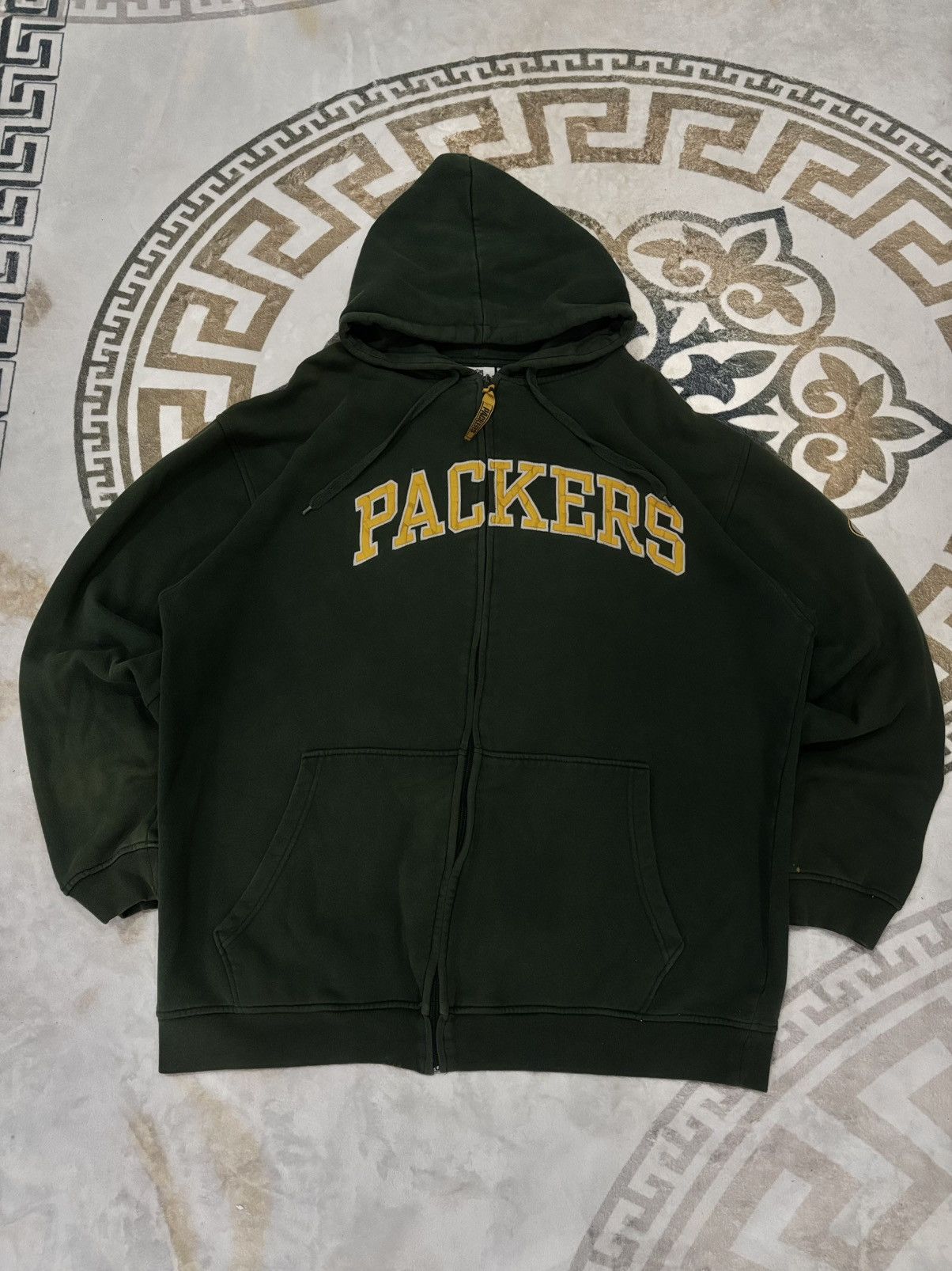 NFL Vintage Green Bay Packers Full-Zip Hoodie - Forest Green Size US XXL / EU 58 / 5 - 1 Thumbnail