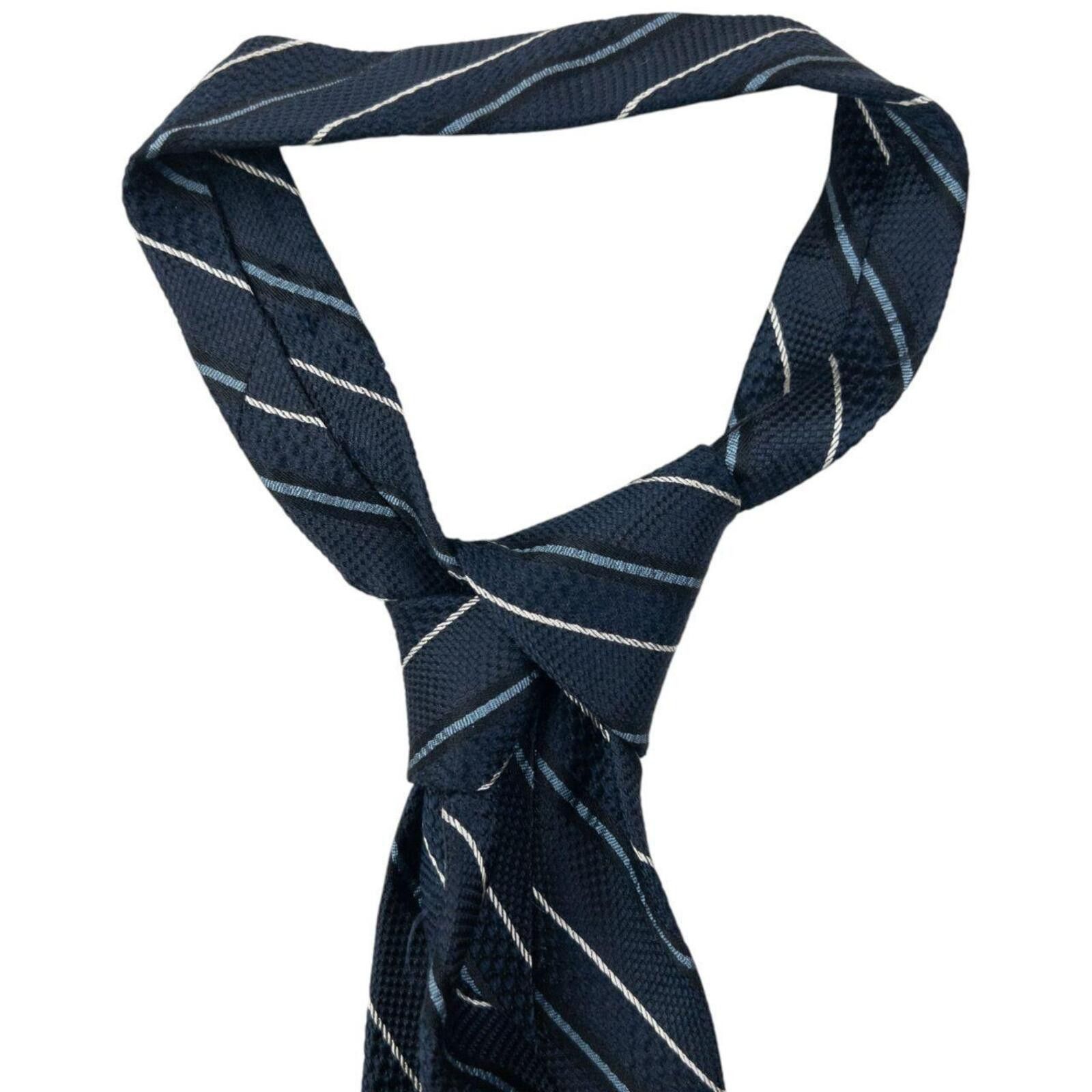 Issey Miyake Vintage 90s Issey Miyake Striped Silk Tie Size ONE SIZE - 3 Thumbnail