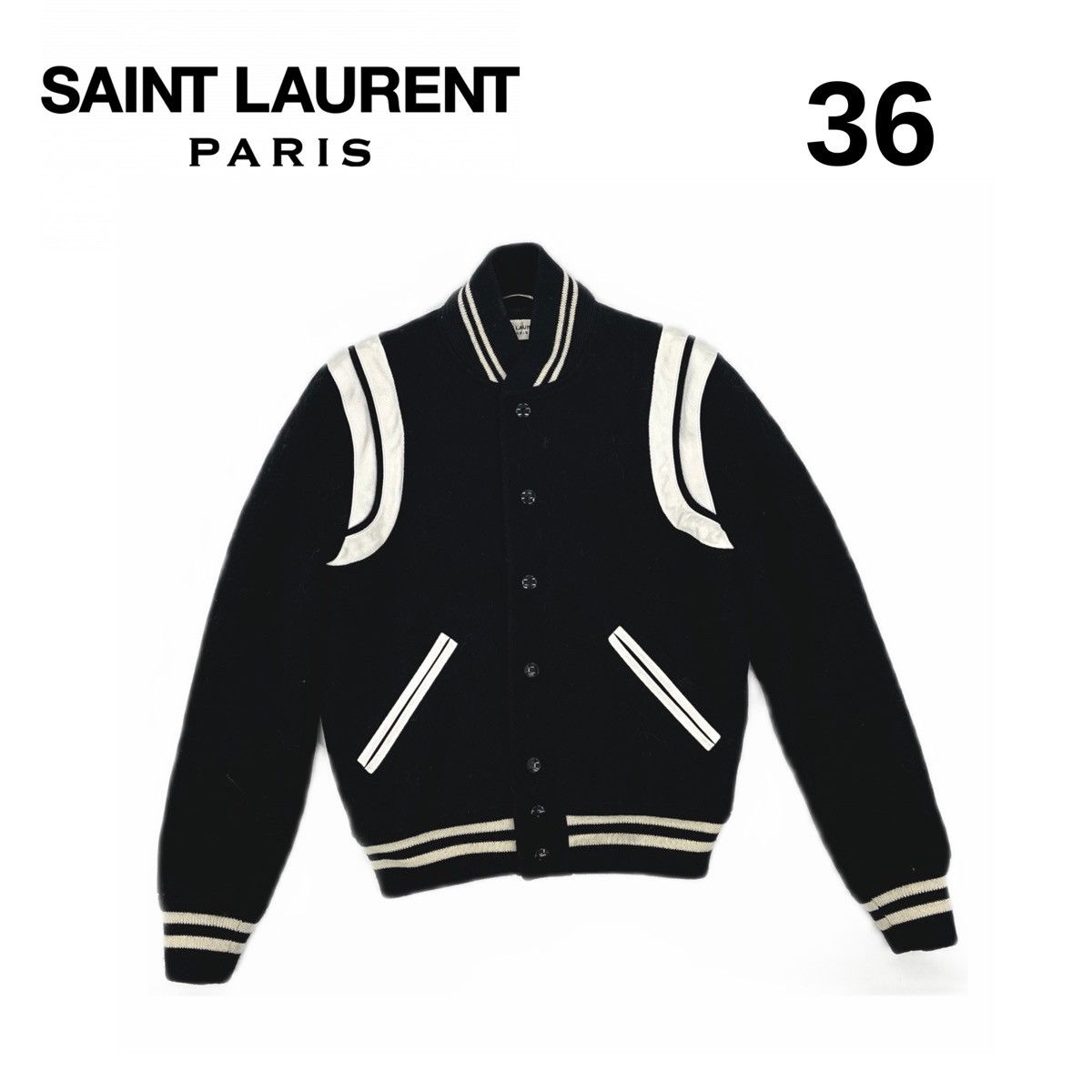 Saint Laurent Paris Saint Laurent Teddy Varsity Jacket Size XS / US 0-2 / IT 36-38 - 1 Thumbnail