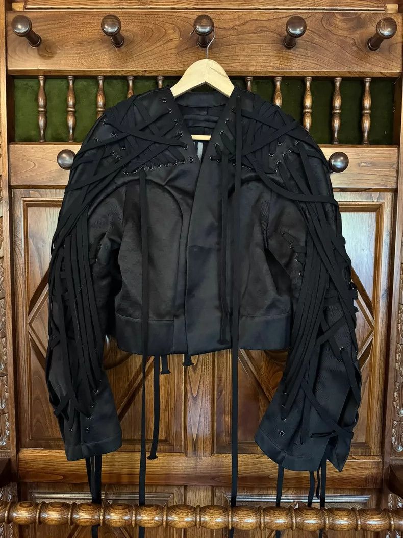 Rick Owens Rick Owens Megalace Black Crazy Strap Jacket 2505