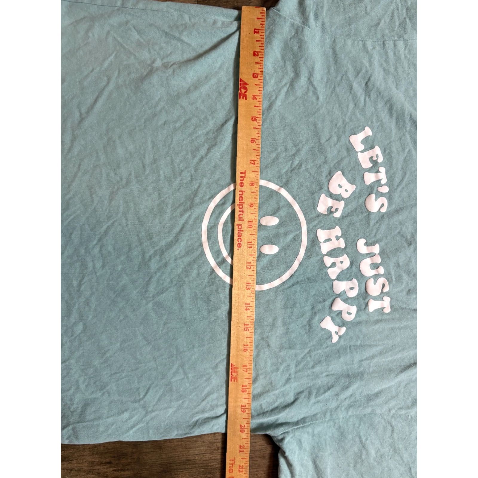 Vintage Bae Vely T Shirt Mens Small S " Just Be Happy " Smily Face Blue Short Sleeve Shirt Men Blue Smiley Face Graphic Print Crew Neck Mens S Size US S / EU 44-46 / 1 - 4 Thumbnail