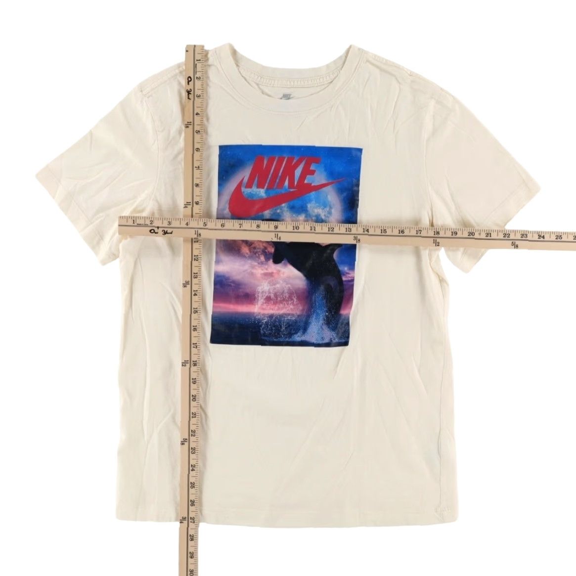 Nike Nike Galaxy Orca Killer Whale Solid T-Shirt Cream Men's M Shirt Size US M / EU 48-50 / 2 - 3 Thumbnail