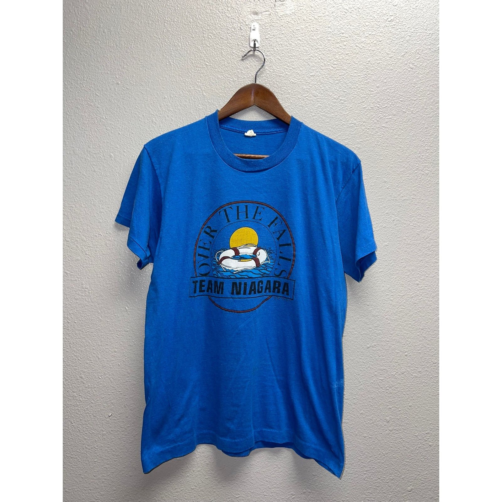 Vintage Vintage Niagara Falls Shirt Over The Falls Team Blue Tee 90s Size US M / EU 48-50 / 2 - 1 Thumbnail
