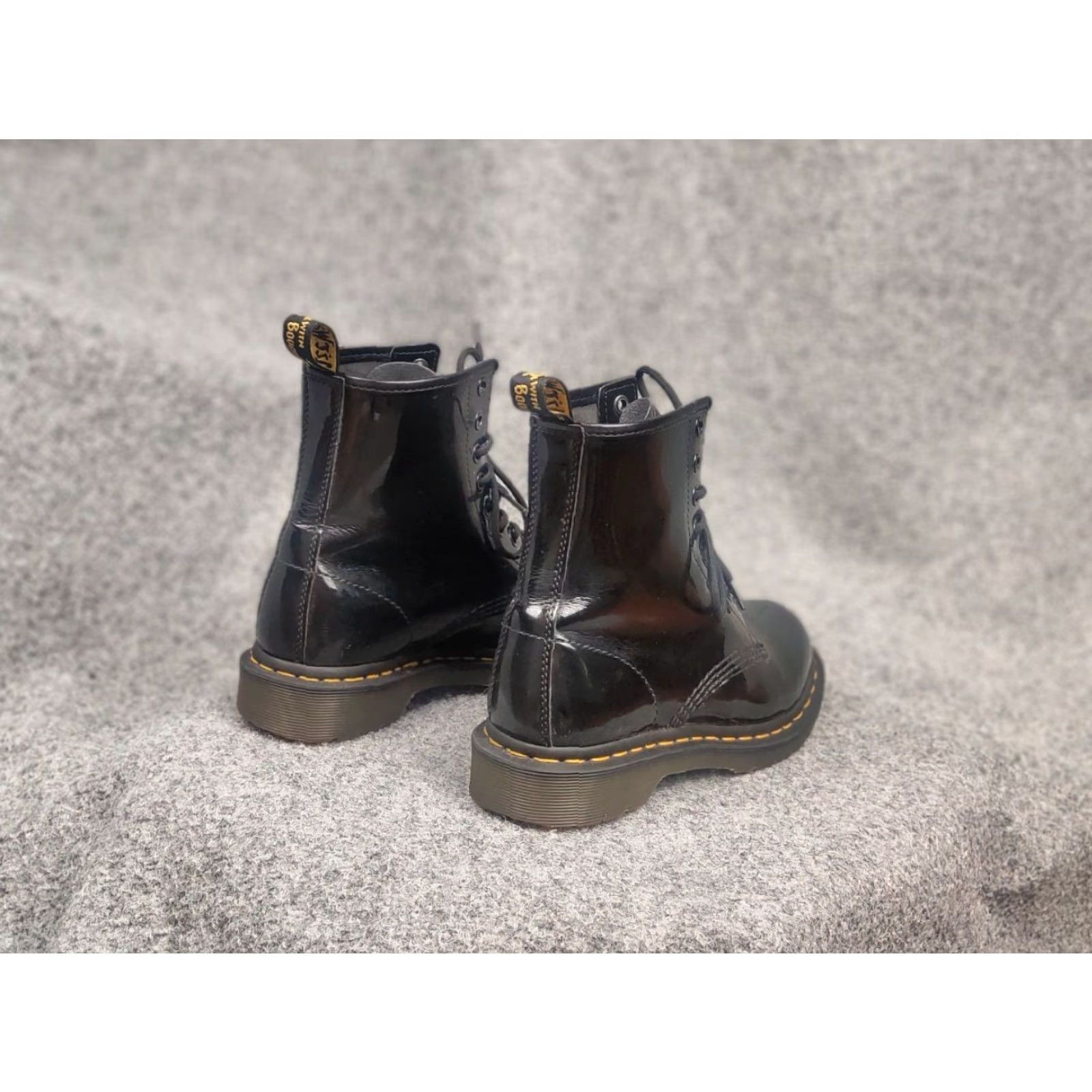 Dr. Martens Dr. Martens 11821 Black Leather Combat Lace Up Boots Women's UK 4 US 6 EU 37 Ankle Patent Patent Black Leather Combat Boots Women Size US 6 / IT 36 - 7 Thumbnail