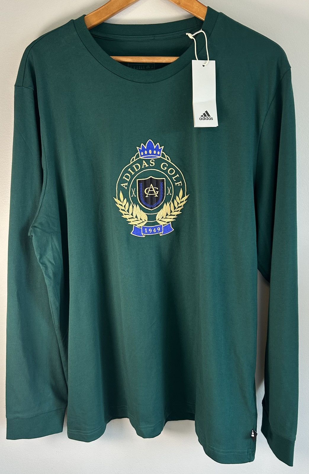 Adidas Adidas Golf Go-To Crest Embroidered LS T-Shirt Cotton XL Size US XL / EU 56 / 4 - 1 Thumbnail
