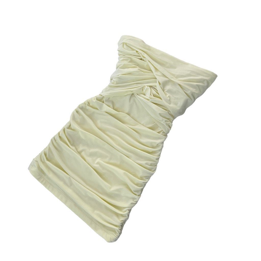 Alexander Wang Alexander Wang Interwoven Off Shoulder Mini Dress in Tender Yellow Size S / US 4 / IT 40 - 2 Thumbnail