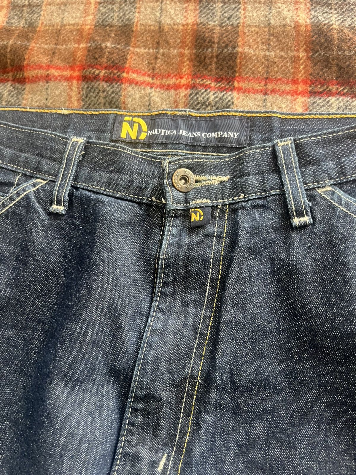Nautica Y2K 2000’s Nautica Jeans Company Baggy Oversized Denim jorts Size US 35 - 4 Thumbnail