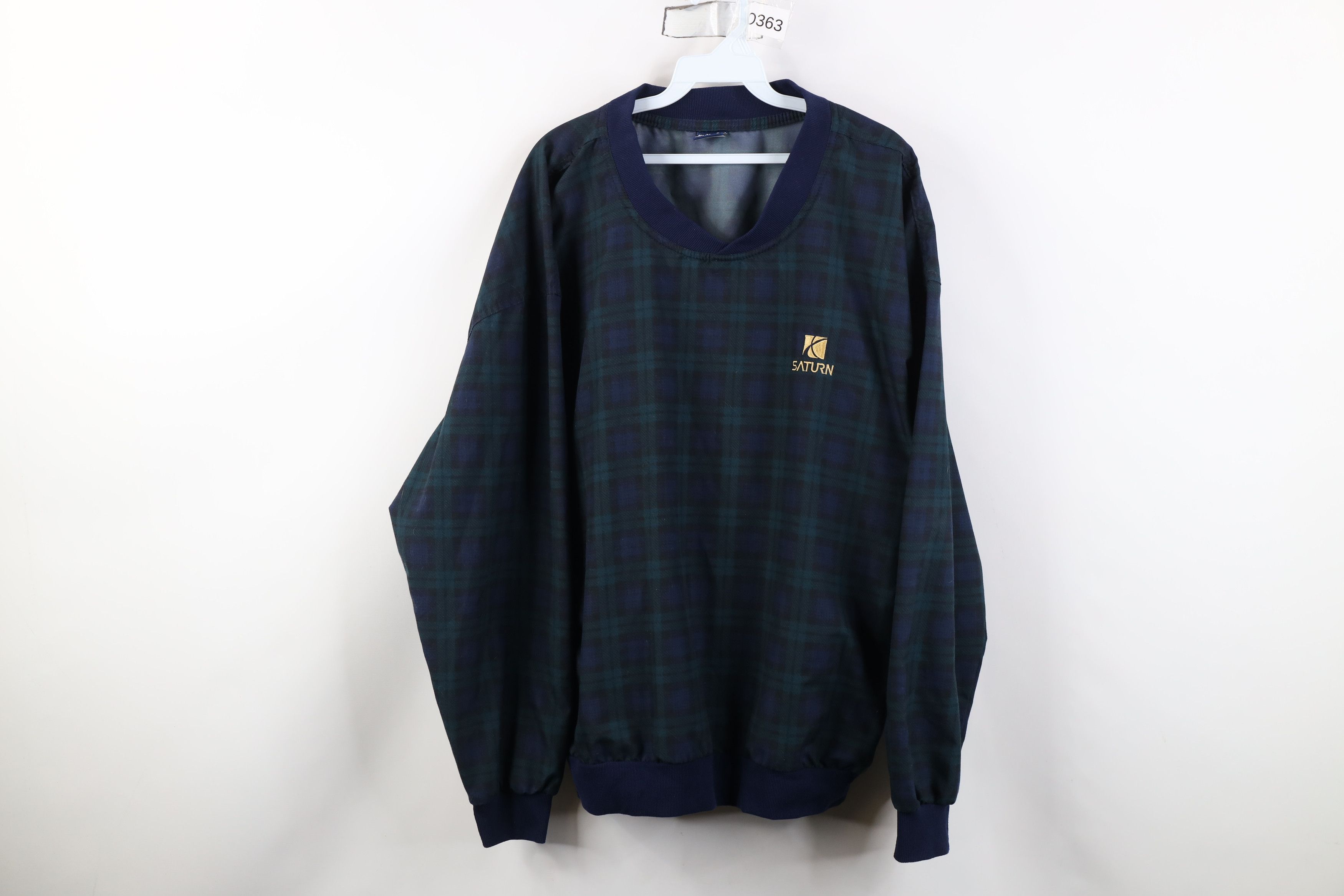 Vintage Vintage 90s Saturn Car Pullover Windbreaker Jacket Plaid USA Size US L / EU 52-54 / 3 - 1 Thumbnail