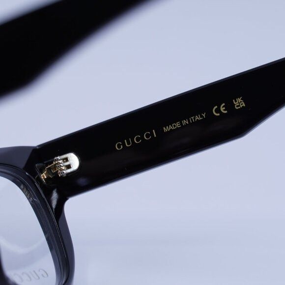 Gucci Gucci GG1837O 001 Eyeglasses Shiny Black 51mm Cat Eye Frame Size ONE SIZE - 8 Thumbnail