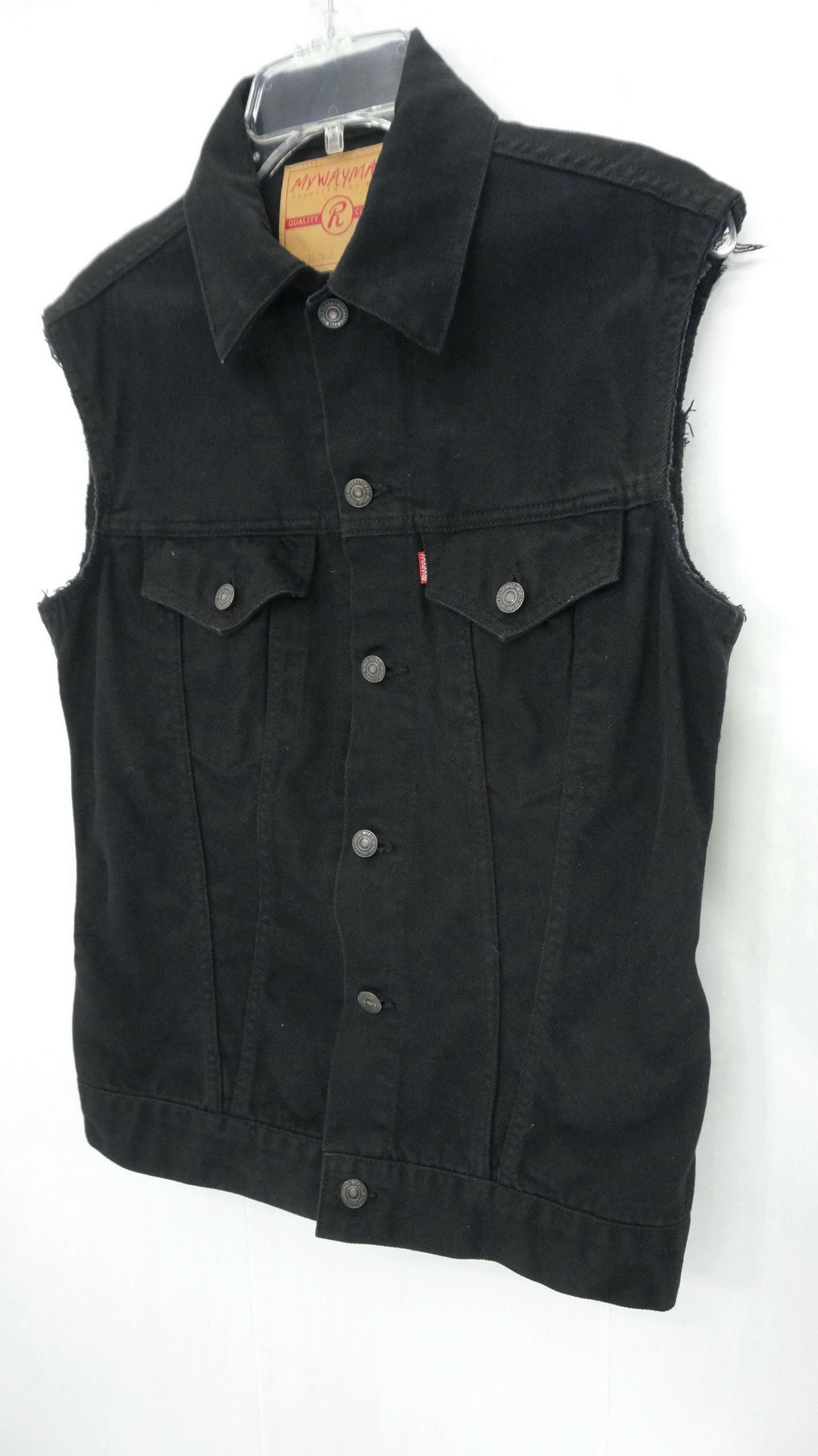Japanese Brand Vintage Japan MyWayman By 666 Sleveless Denim Jacket Size US XS / EU 42 / 0 - 2 Thumbnail