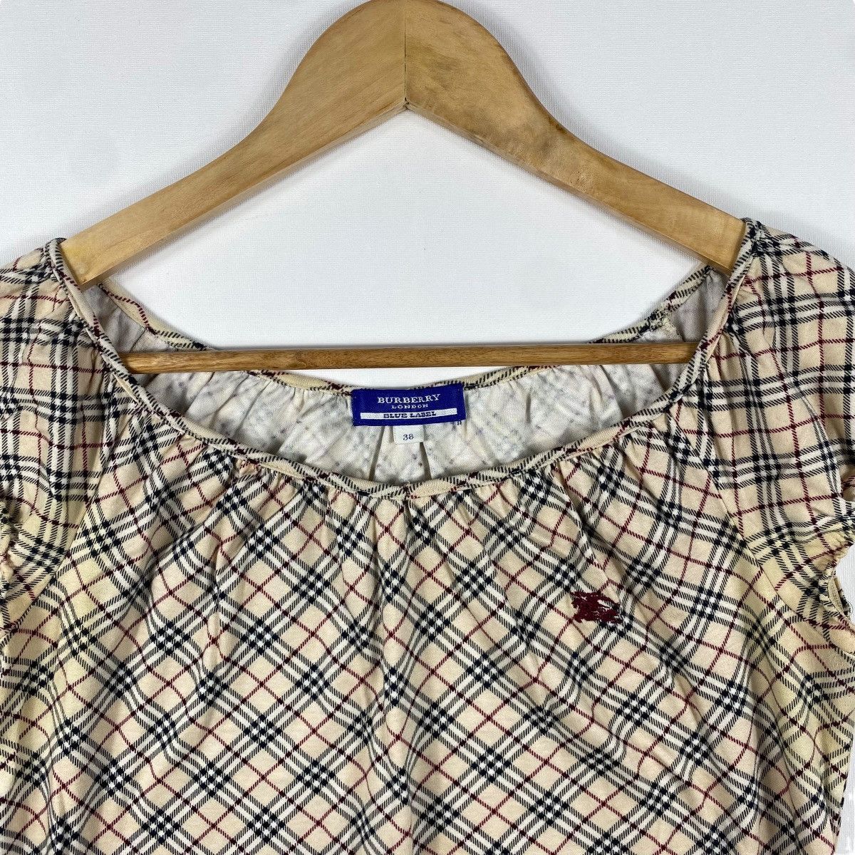 Burberry × Vintage BURBERRY LONDON Blue Label Nova Check Blouse Tops Tee Size S / US 4 / IT 40 - 2 Thumbnail