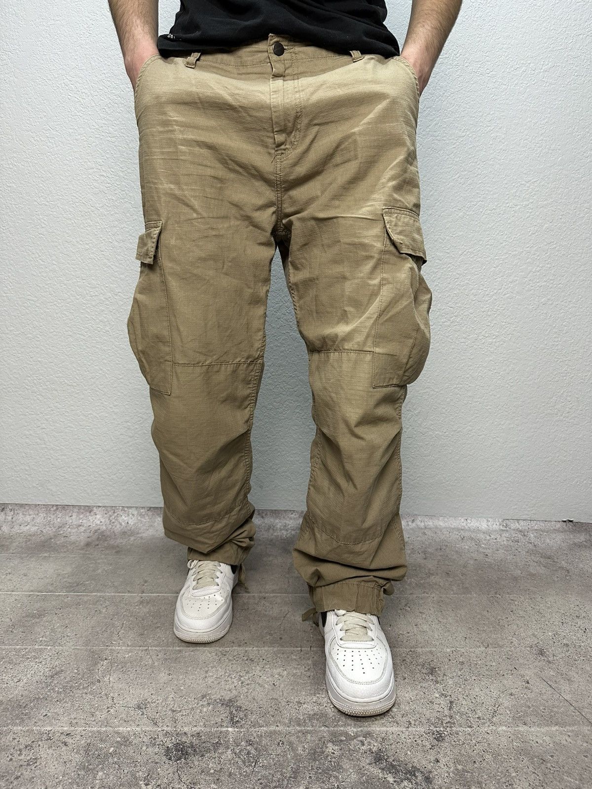 Carhartt × Vintage Vintage Carhartt Cargo Pants Beige Y2K Ripstop Archival Size US 34 / EU 50 - 2 Thumbnail