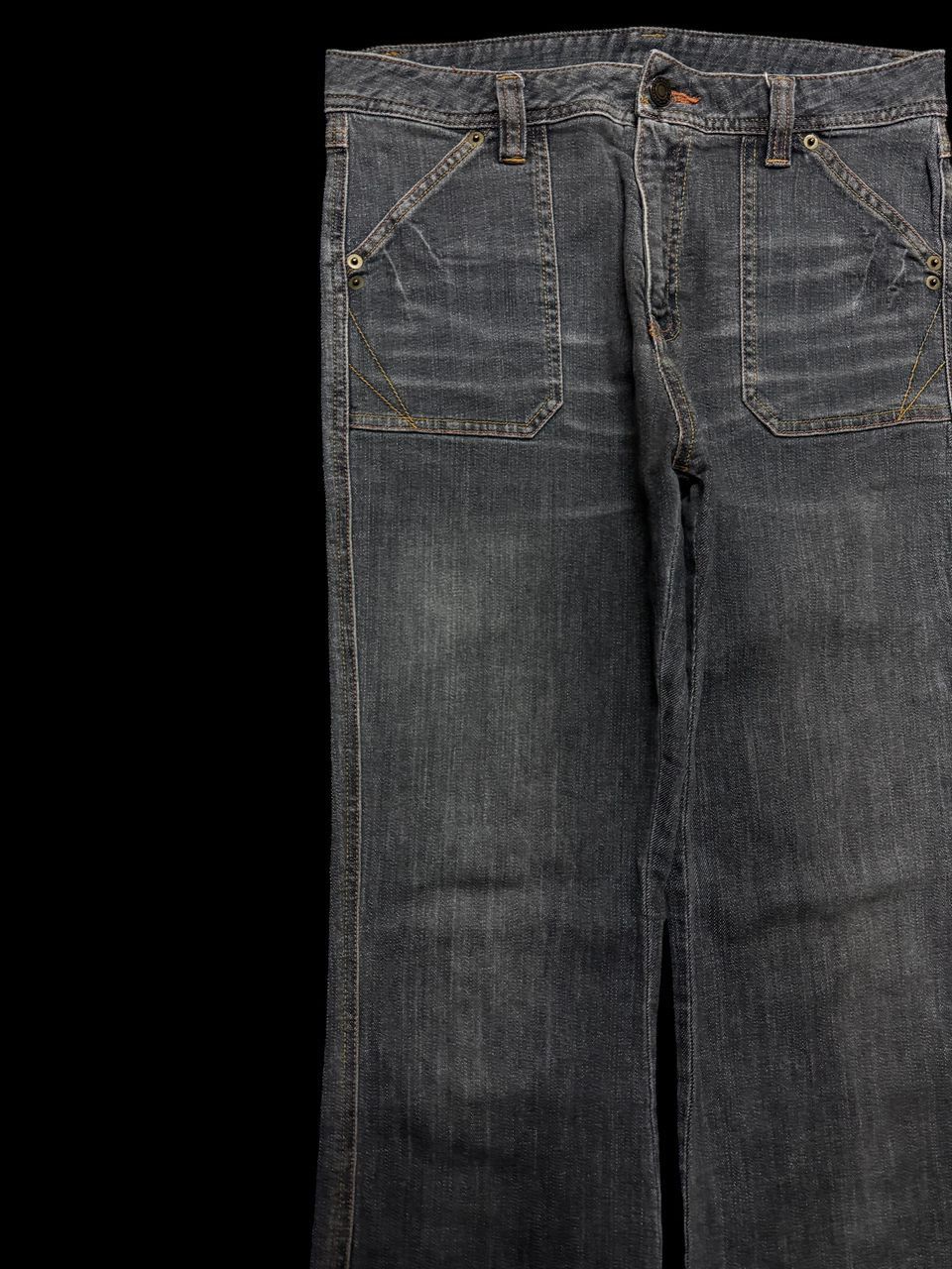 Vintage FLARED Vintage Japanese Bootcut Mudwash Baker Denim Jeans Size US 29 - 4 Thumbnail